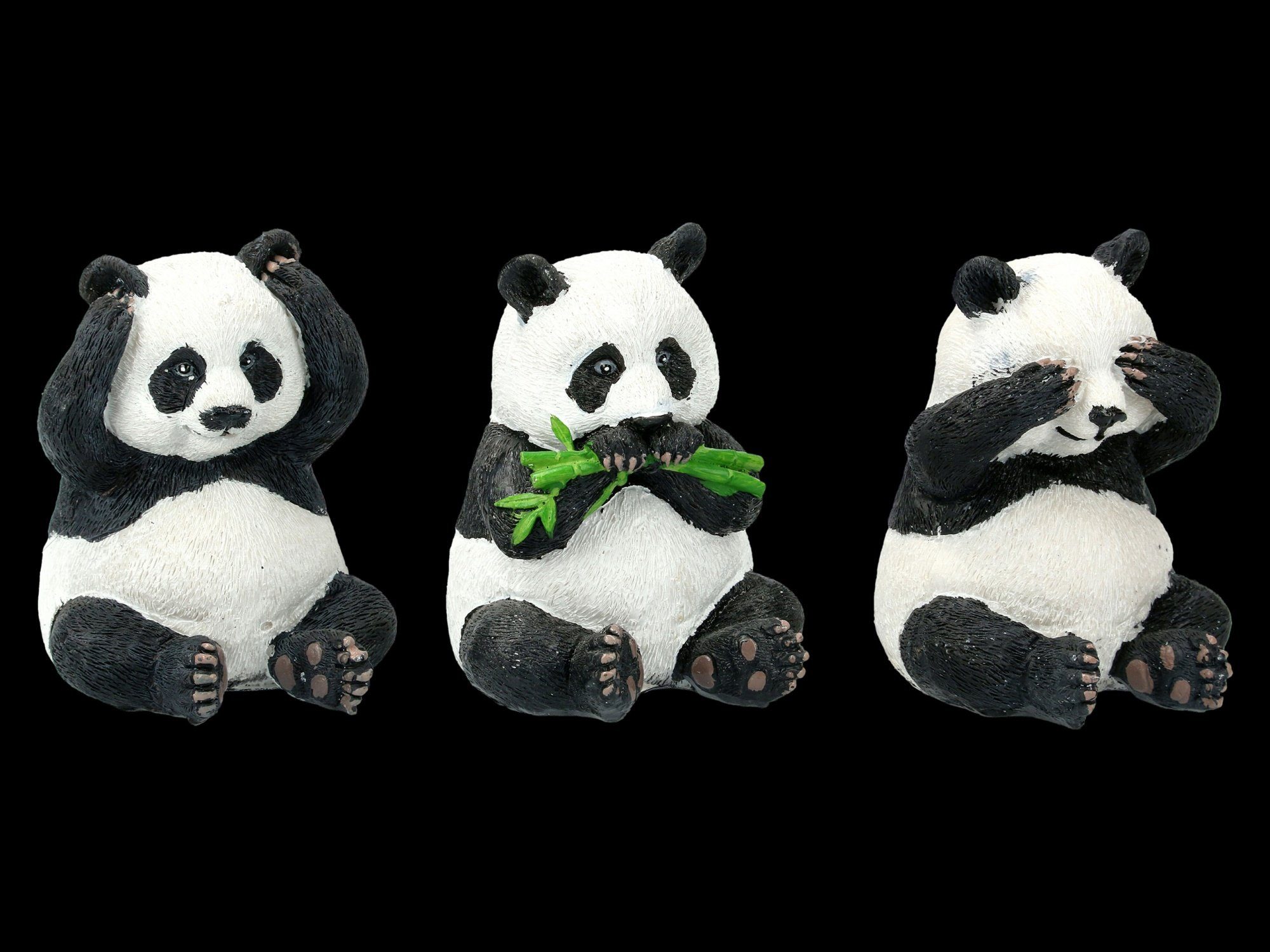 Figuren Shop GmbH Tierfigur Drei weise Panda Figuren - Nichts Böses - Tier Dekoration