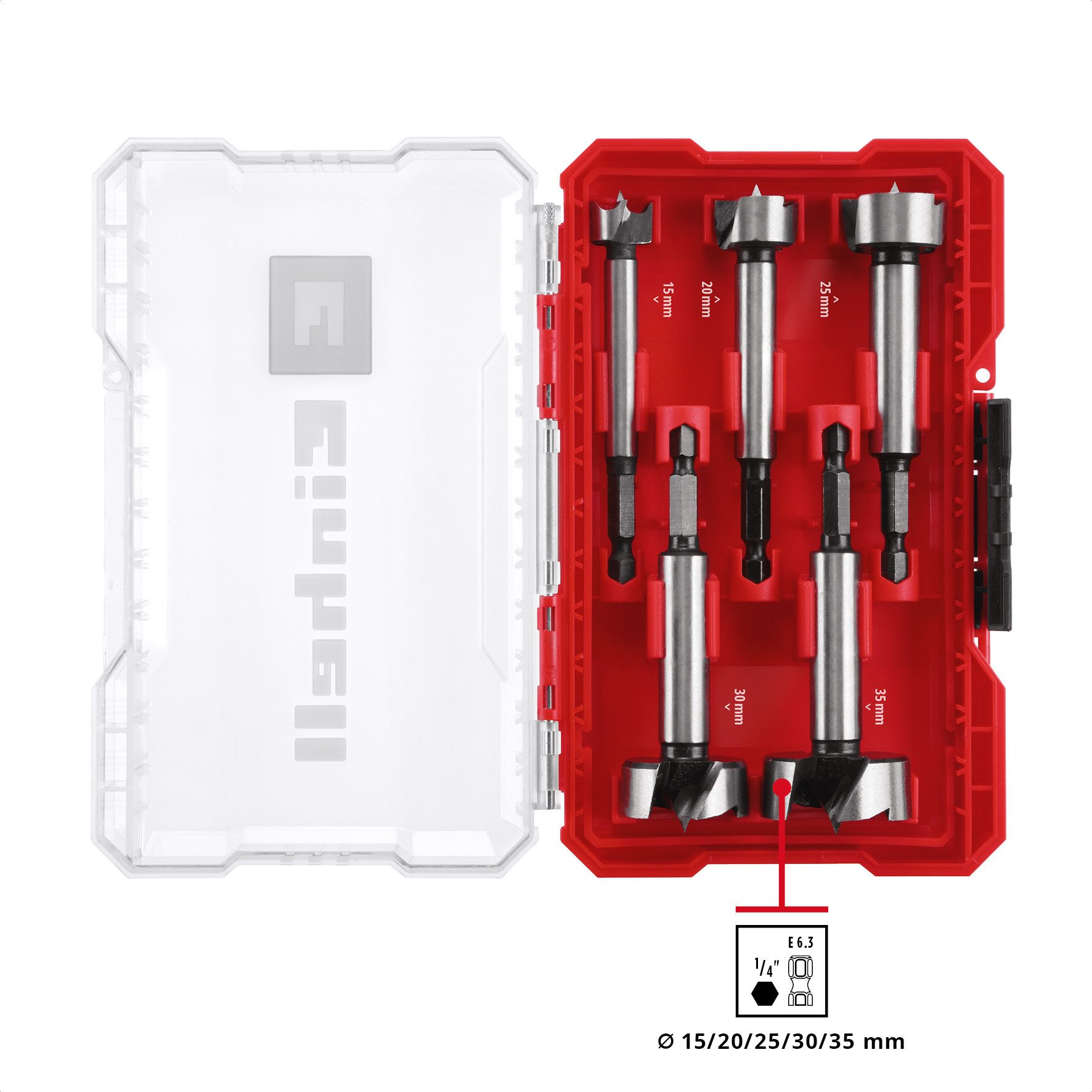 Einhell Forstnerbohrer M-CASE, (Set, 5-tlg., Forstnerbohrer-Set) günstig online kaufen