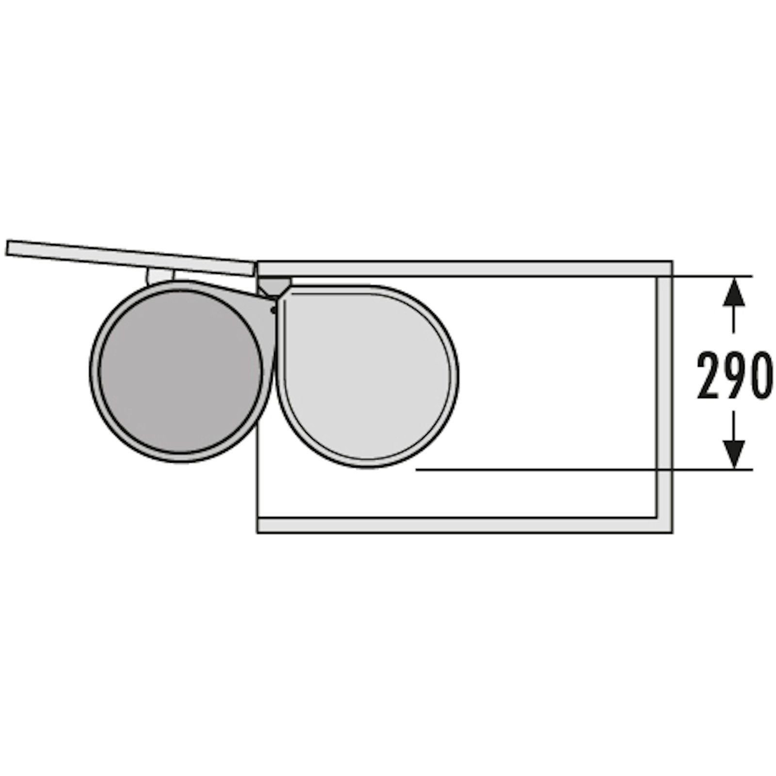 Hailo Einbaumülleimer schwarz silber