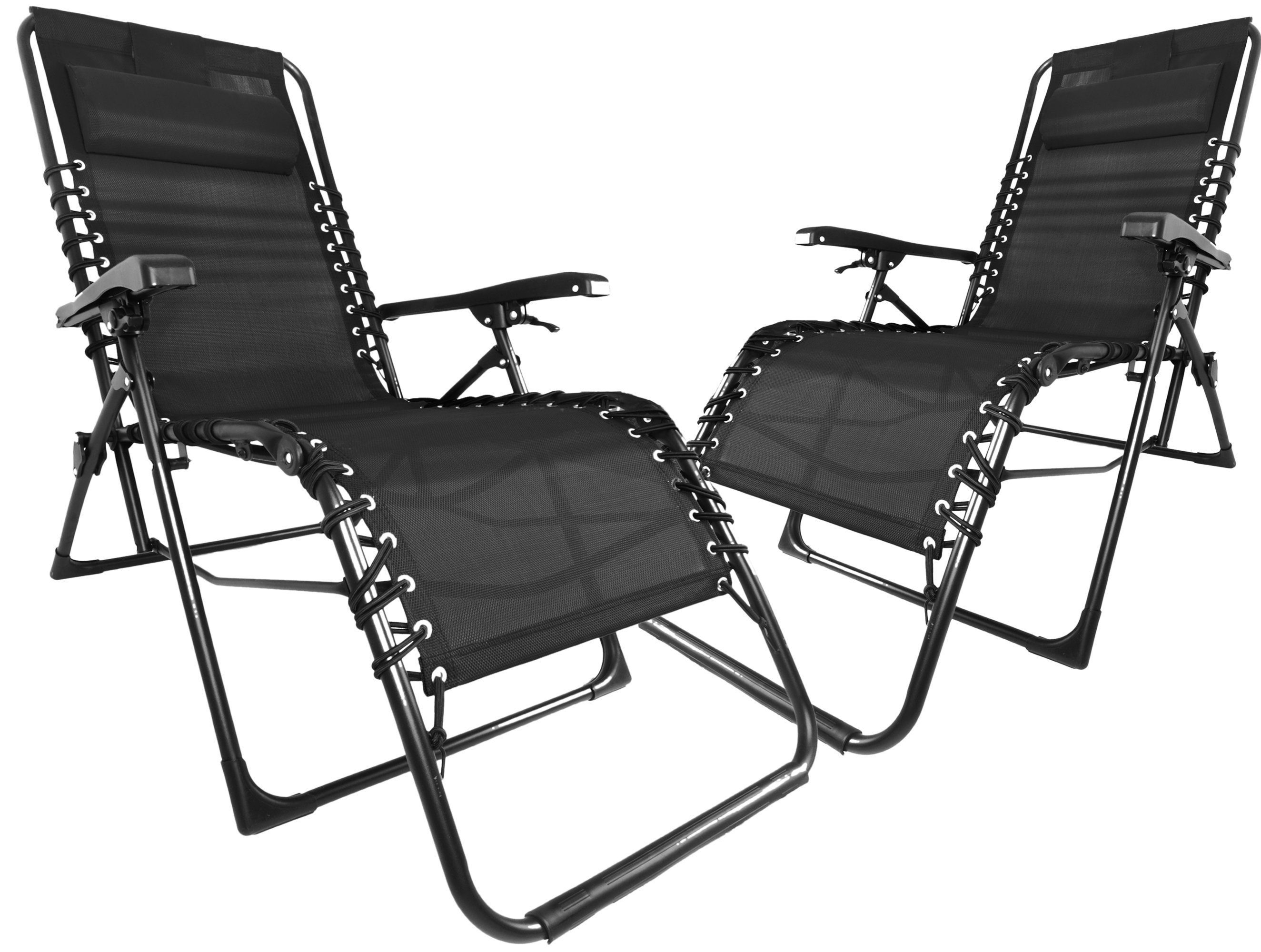 ONDIS24 Multifunktionsliege Ergolex Gartenliege Sonnenliege Relaxliege bis 110kg, 2 St., UV- und witterungsbeständig, verstellbare Lehne