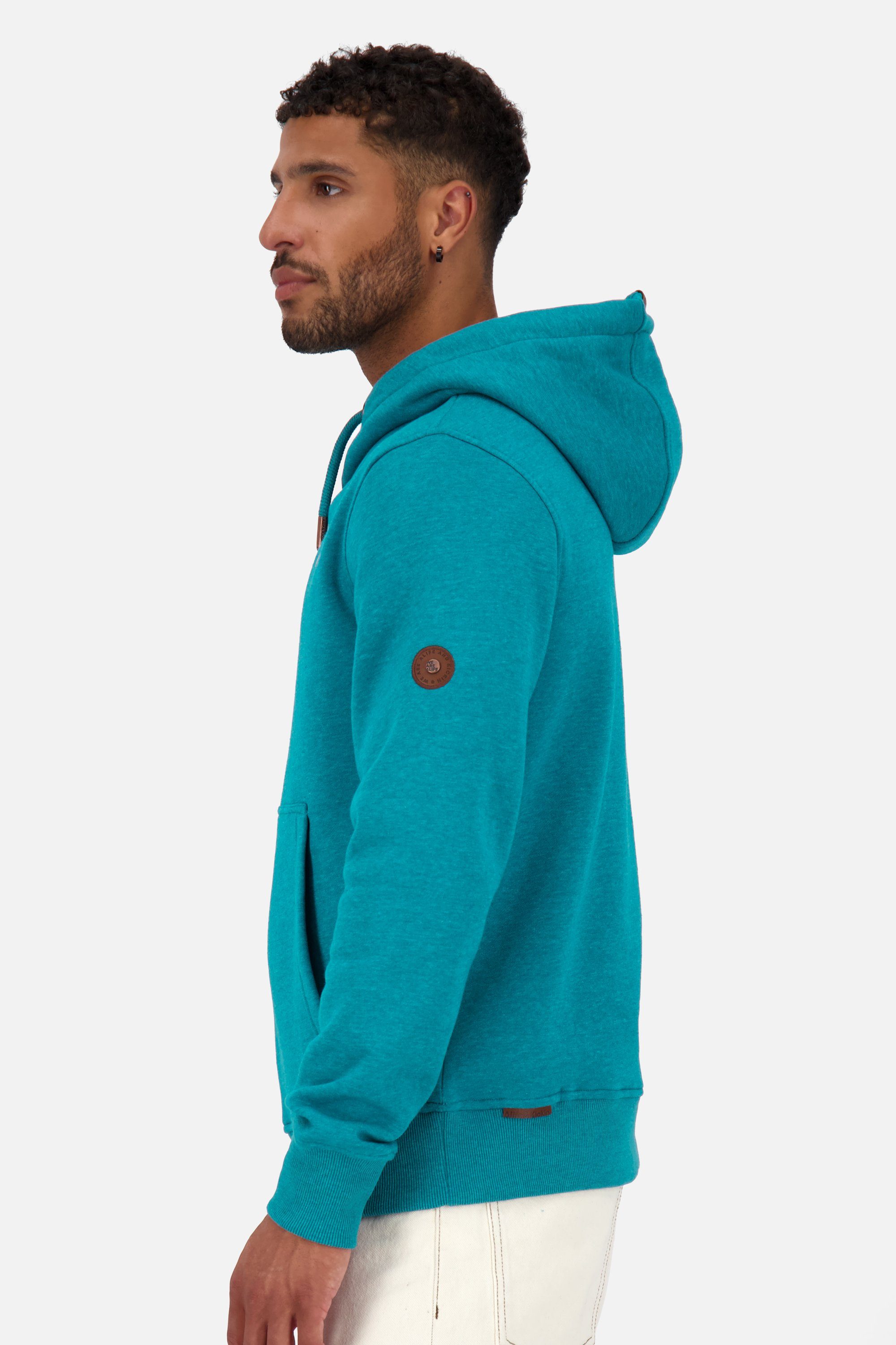 Alife & Kickin Kapuzensweatshirt Herren A melange marine JohnsonAK Hoodie Pullover Kapuzensweatshirt, teal