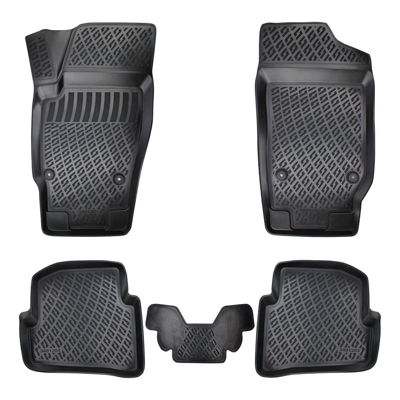 fussmattenprofi.com Auto-Fußmatte 3D Auto Fussmatten passend für Skoda Fabia (3.Gen) 2014-2022 (1 St), für Skoda Skoda Fabia