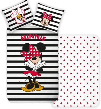 Jugendbettwäsche Minnie Mouse Bettwäsche 135 x 200 Disney Kinderbettwäsche für Mädchen, SkyBrands