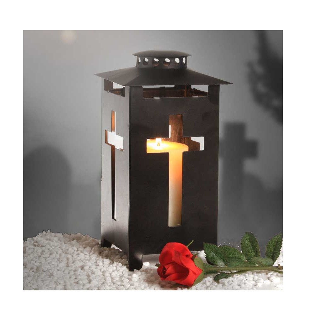 mucHome Kerzenlaterne Grablaterne 13x13x25cm Grablampe Grableuchte günstig online kaufen
