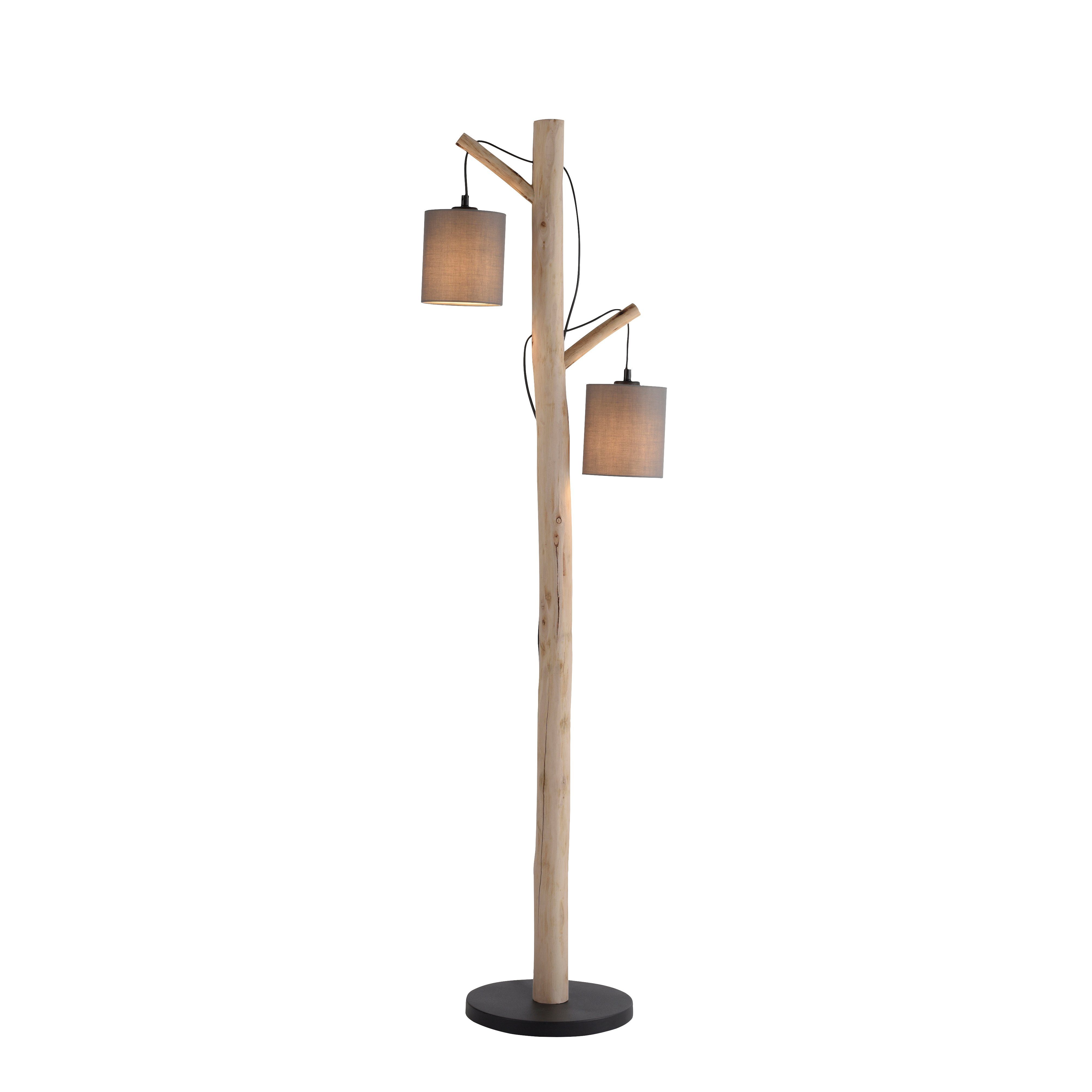 JUST LIGHT Stehlampe TRIBU, ohne Leuchtmittel, ExklusiveE27, Schalter, Schnurschalter, getrennt schaltbar