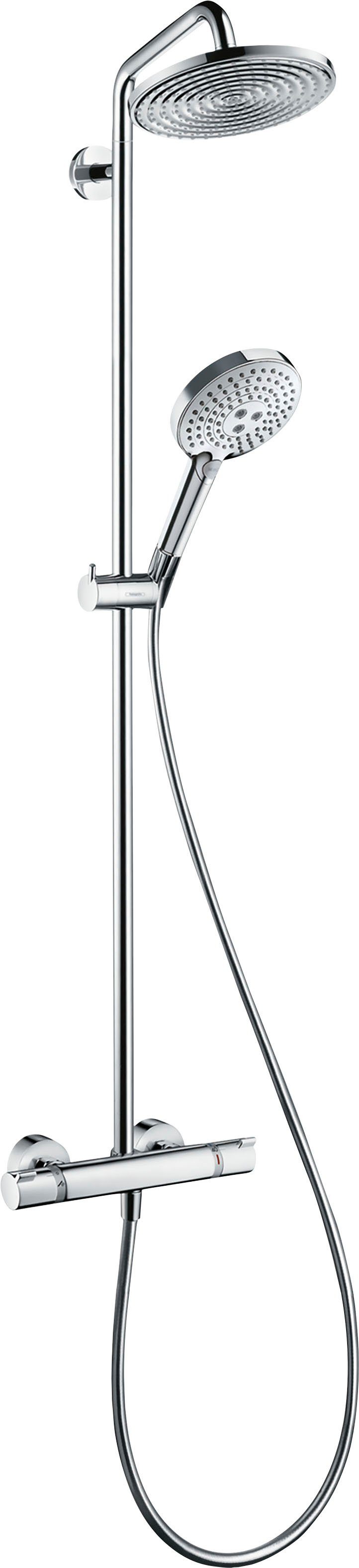 hansgrohe Duschsystem Raindance S, 1 Strahlart(en), Komplett-Set, 24cm, mit Thermostat, chrom