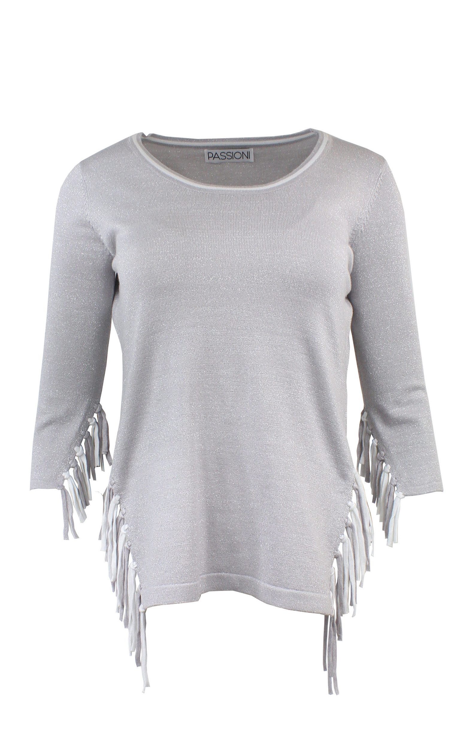 Passioni 3/4 Arm-Pullover Sommerpullover aus Grauem günstig online kaufen