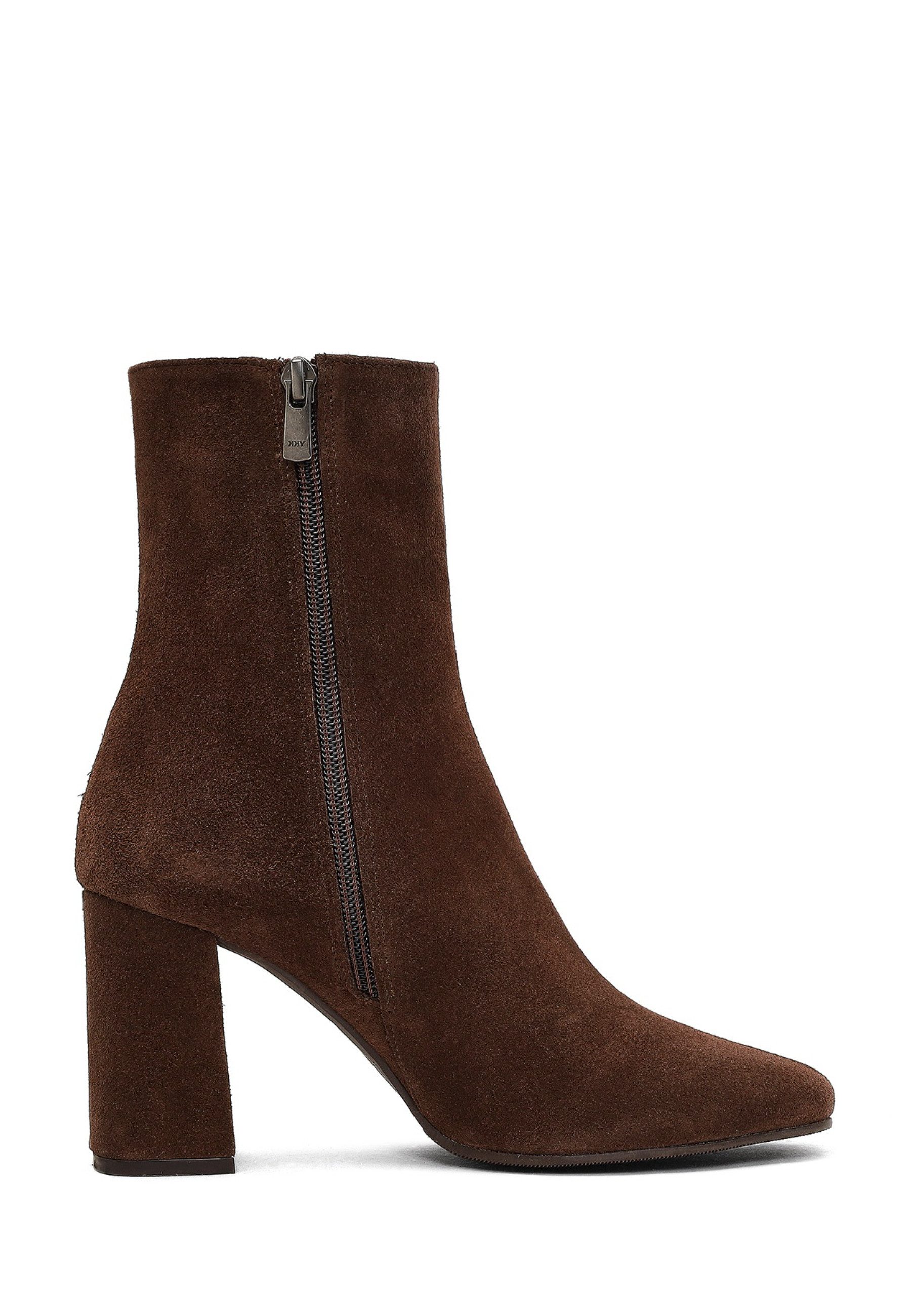Derimod Absatz-Stiefeletten aus Veloursleder Ankleboots günstig online kaufen