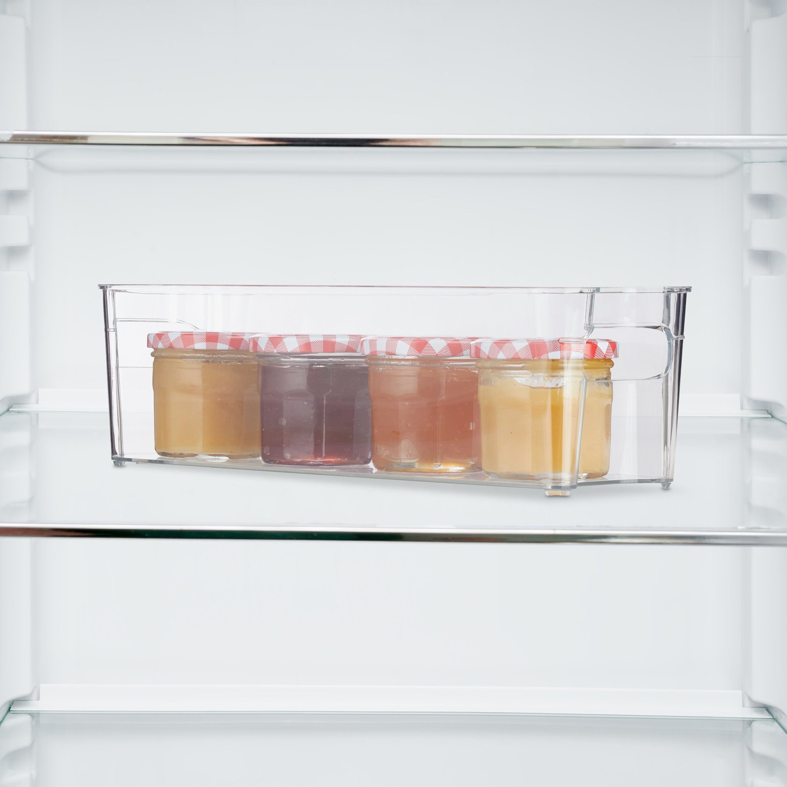 3 schmal x Organizer Kühlschrank relaxdays Küchenorganizer-Set