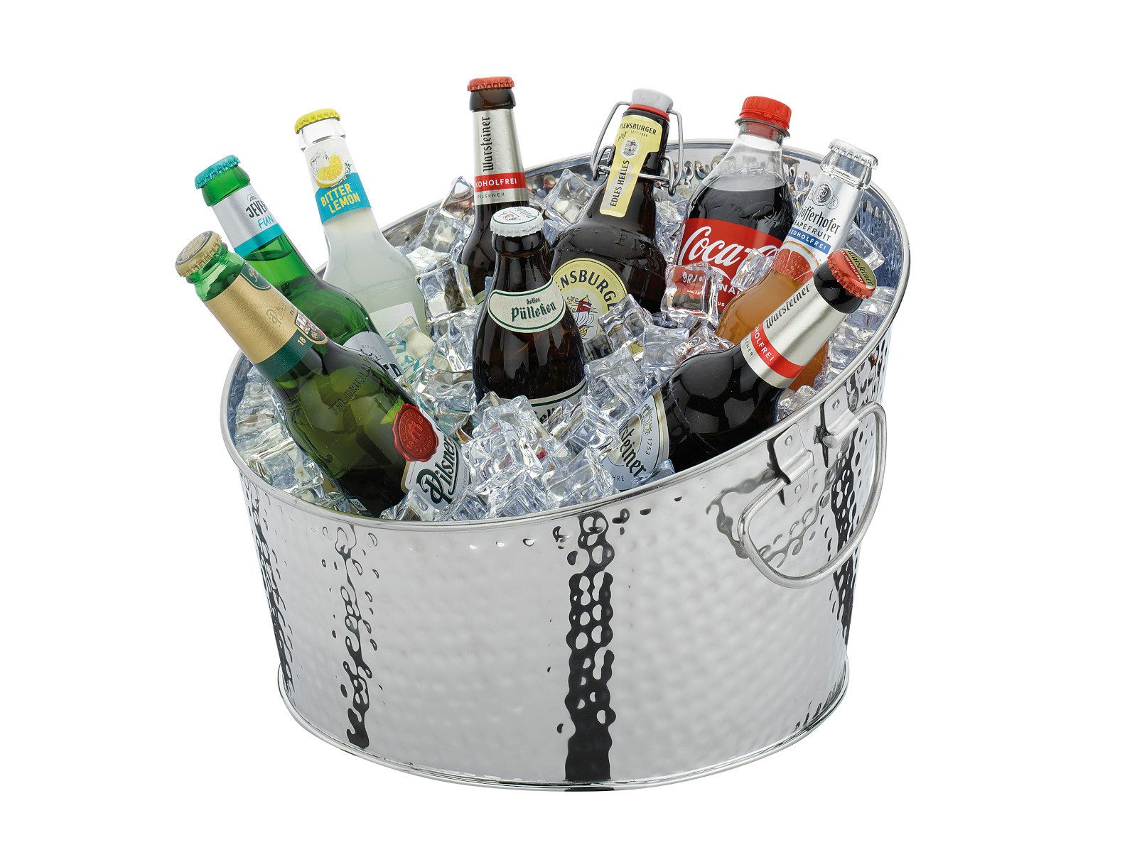 Cilio Eiswürfelbehälter Getränkekühler 38x38x25cm, Metall