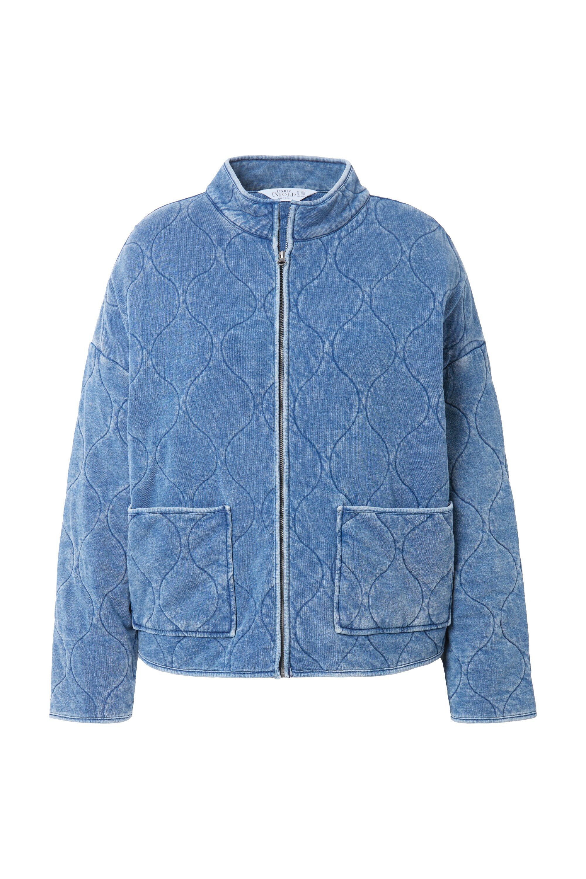 Studio Untold Kurzjacke Steppjacke oversized Vintage washed Stehkragen günstig online kaufen