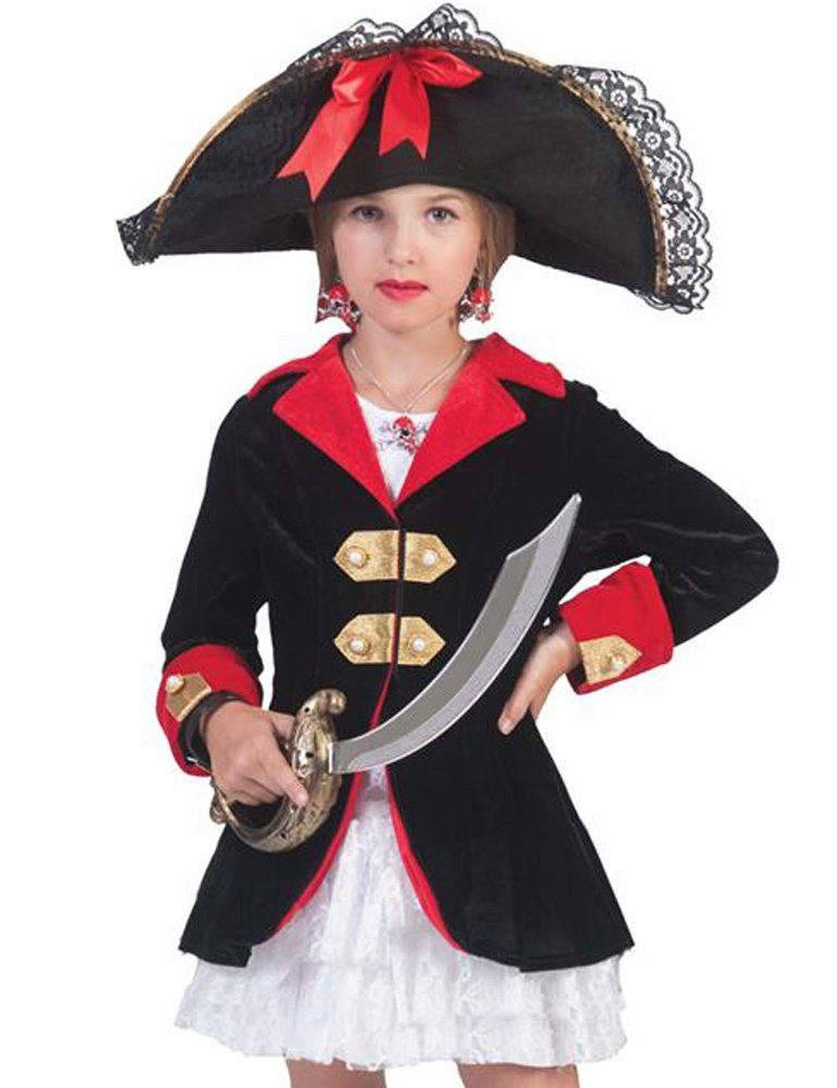 Funny Fashion Piraten-Kostüm Piratin Elizabetha Kostüm für Kinder - Tolles  Partner- und Familienkostüm für Karneval oder Mottoparty