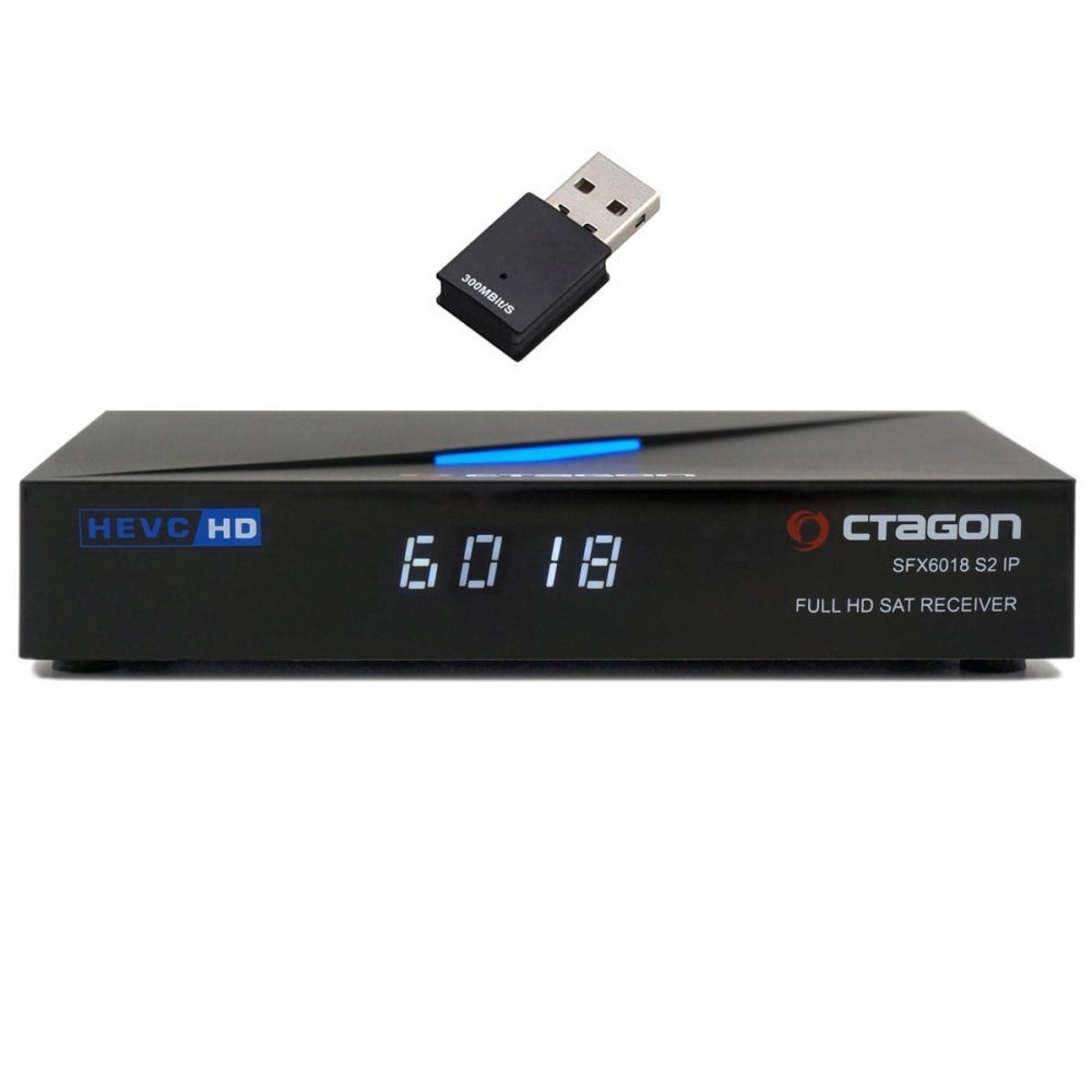 OCTAGON SFX6018 S2+IP mit 300Mbit/s WLAN Stick Satellitenreceiver