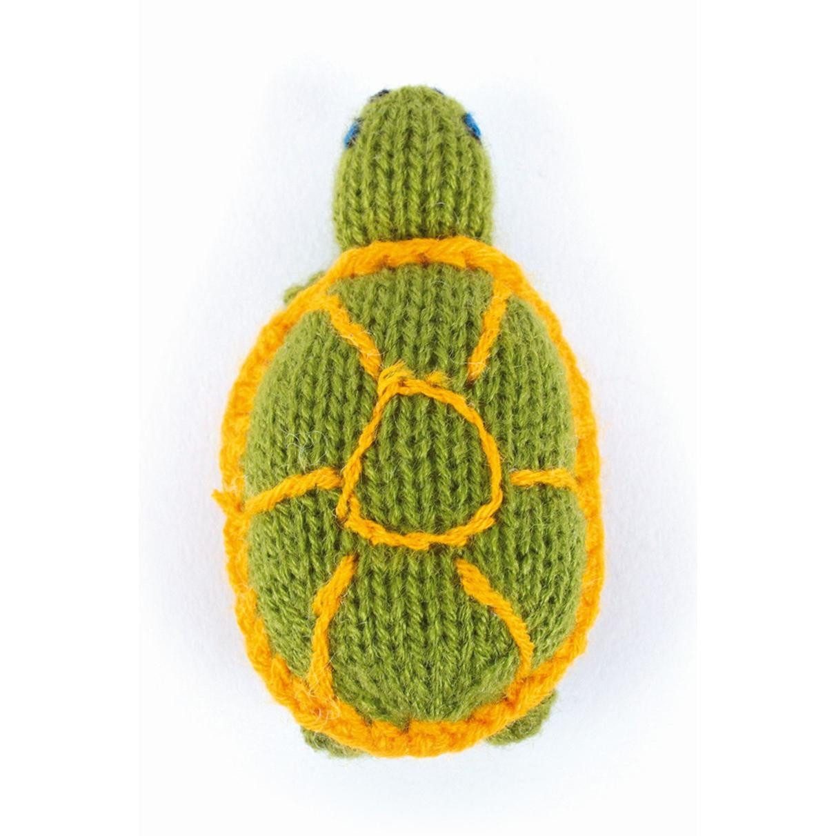 El Puente Fingerpuppe Gestrickte Fingerpuppe "Schildkröte", Handmade, Fair Trade