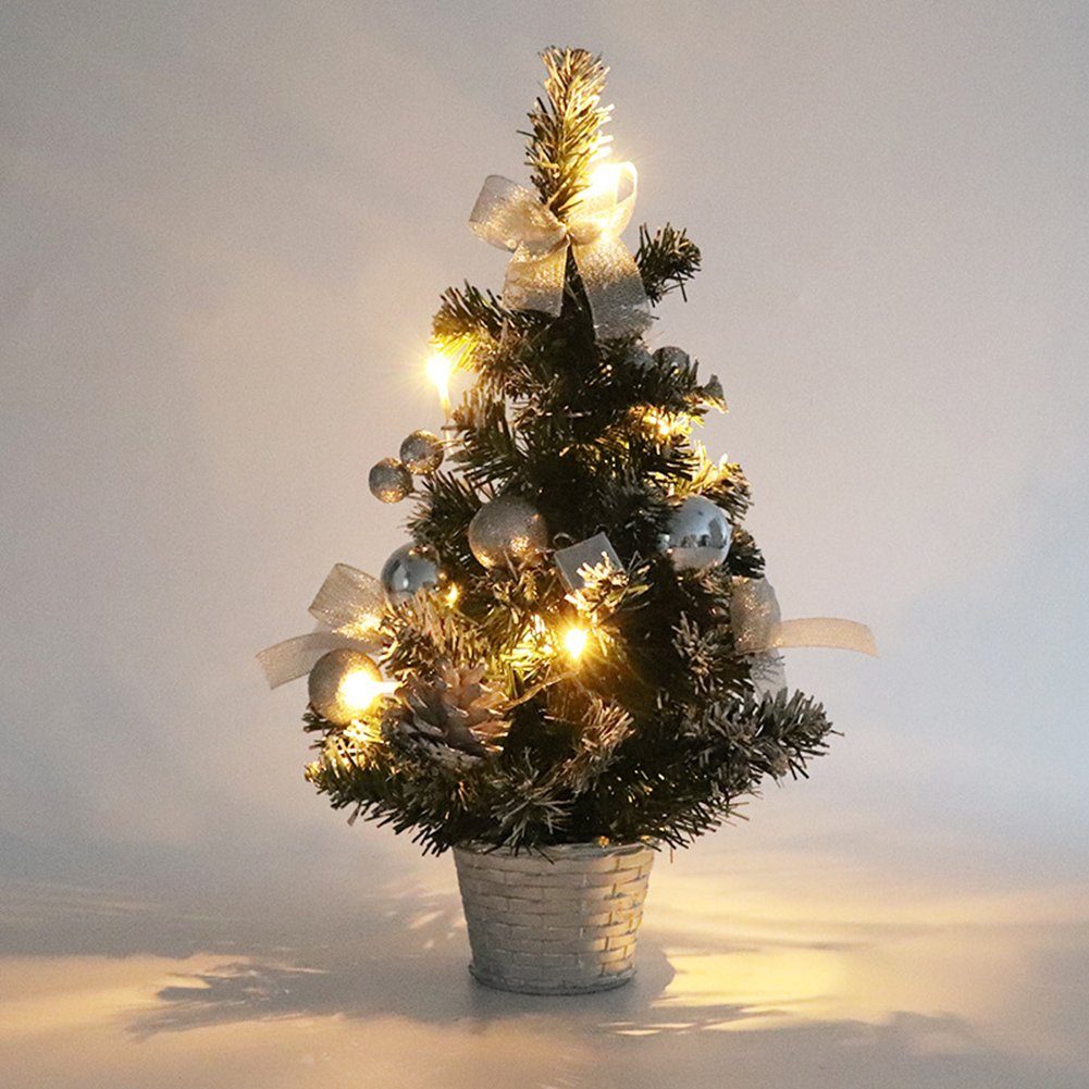 Stilvoll, Mini-Weihnachtsbaum, Weihnachtsbaum gold 40 Blusmart Cm, Lichtern, Weihnachtsbaum Mit Künstlicher Deko-Licht, Künstlicher Leicht,