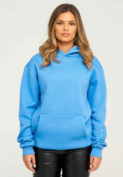 behype Hoodie BHPERTH Damen Basic Oversized Kapuzensweatshirt Raglan Kapuzenpullover Sweater