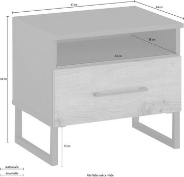 rauch Nachtkommode Holmes, im Industrial Style, 2-teiliges Set