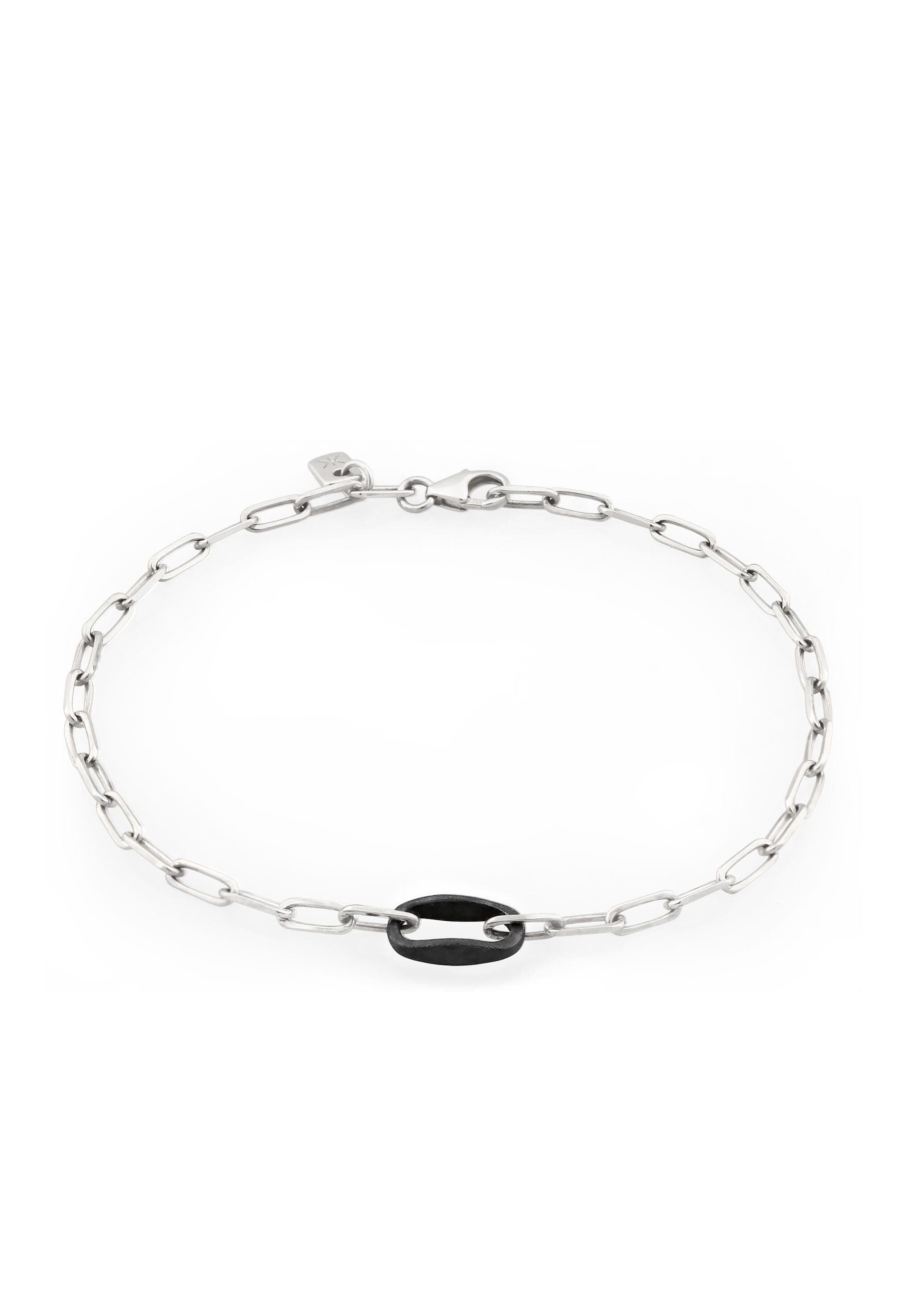 Kuzzoi Silberarmband Modernes Glieder Design 925 Sterling Silver