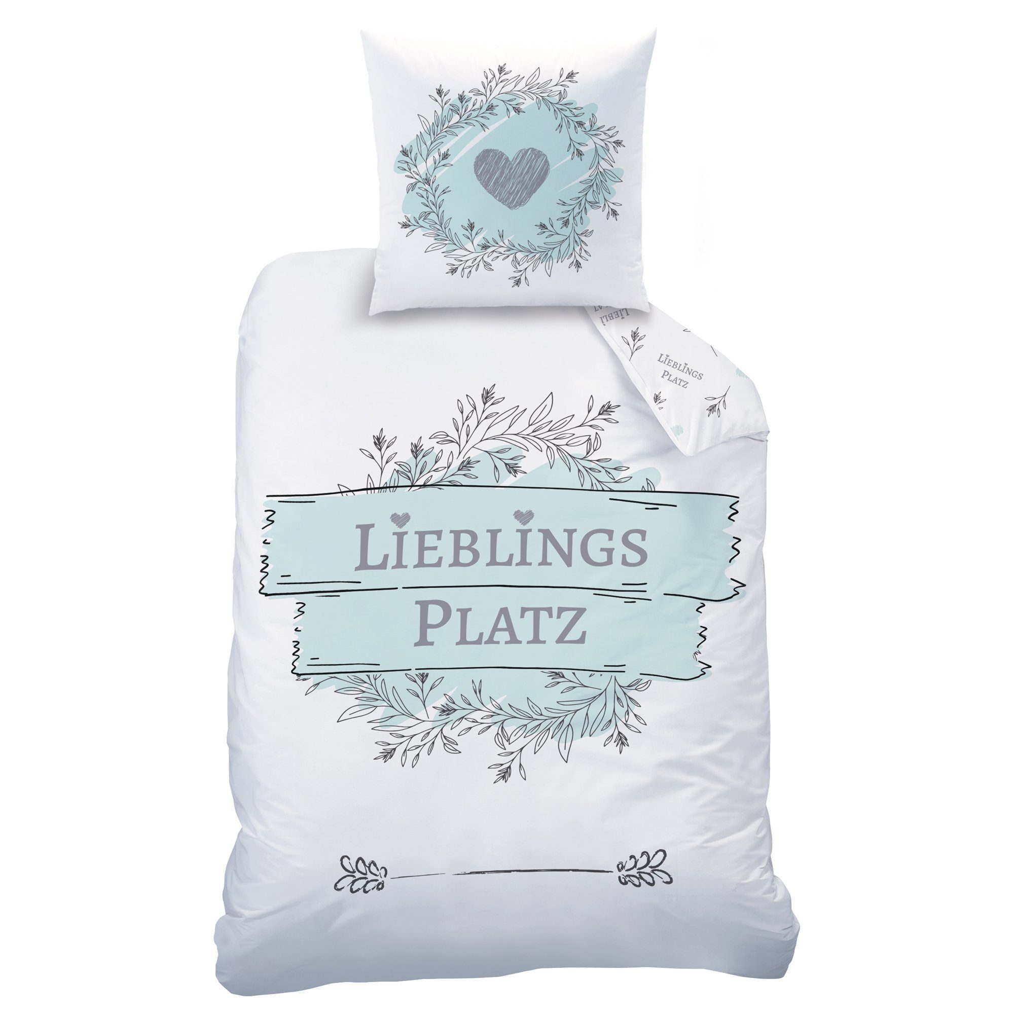 MTOnlinehandel Bettwäsche Lieblingsplatz 135x200 + 80x80 cm, 100 % Baumwoll günstig online kaufen