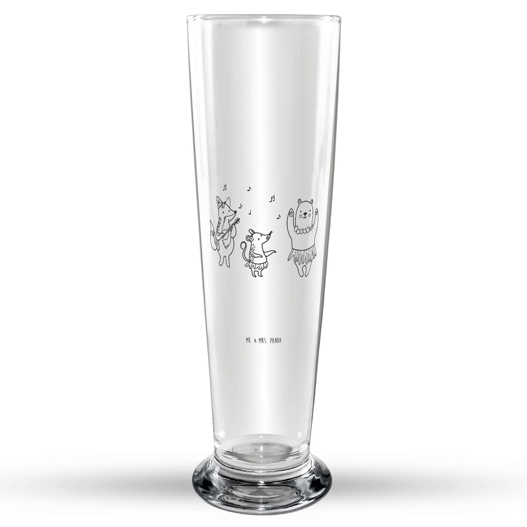 Mr. & Mrs. Panda Bierglas Waldtiere Aloha Transparent Geschenk