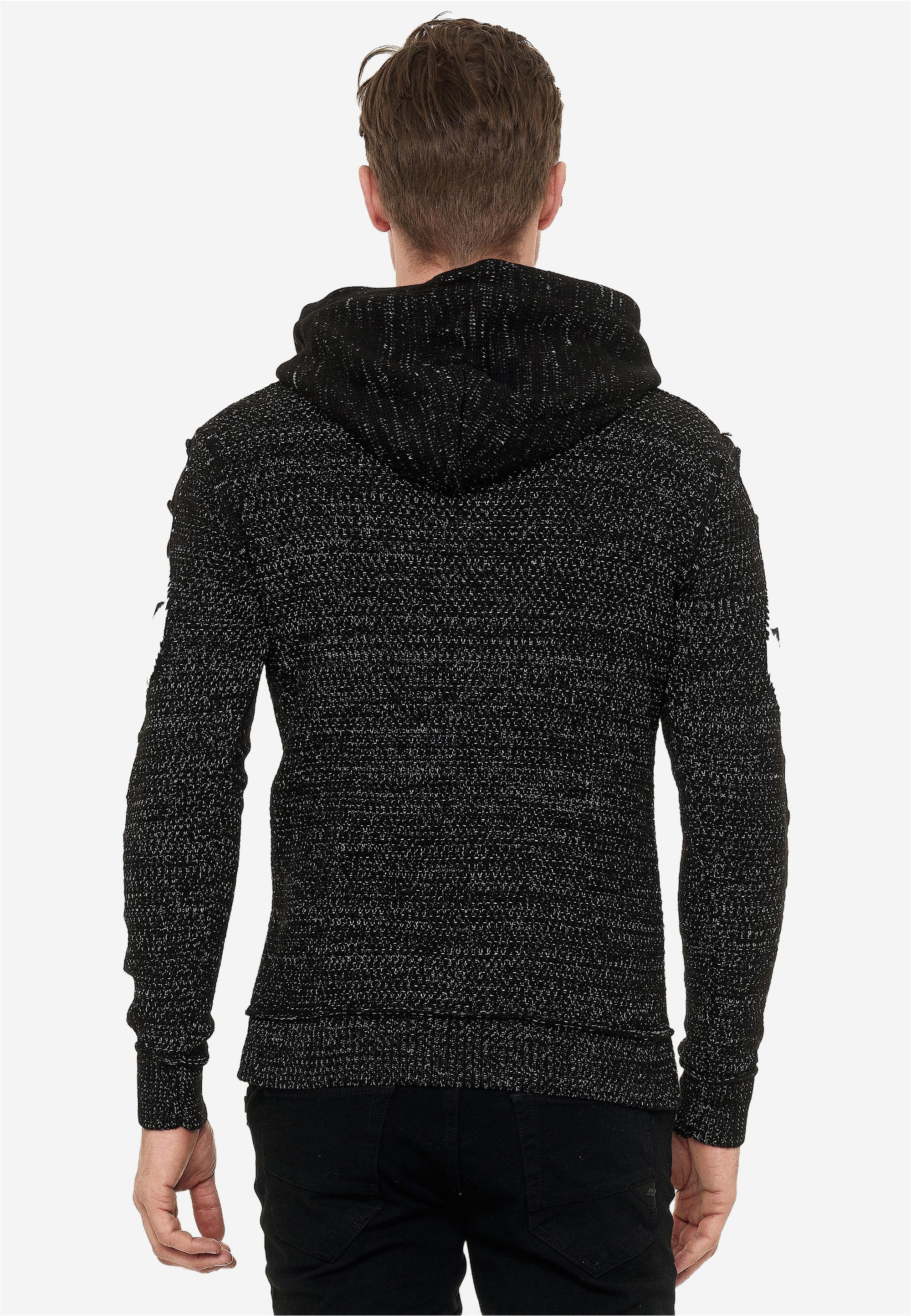 Rusty Neal Kapuzensweatshirt mit großem Stern-Design