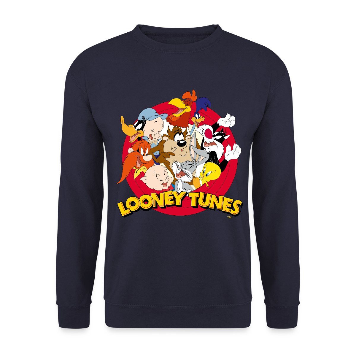 Sweatshirt Looney Tunes Bugs Bunny Logo Gruppenbild Unisex Pullover