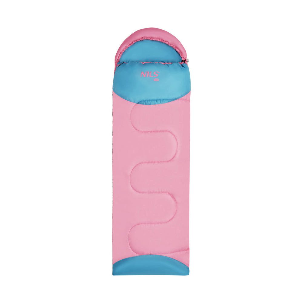 NILS CAMP Schlafsack Deckenschlafsack Campingschlafsack Kinder (Spar-Set, 1 tlg., 150+30 x 60 cm warm), als Decke nutzbar, doppelter Reißverschluss, Kapuze, Innentasche