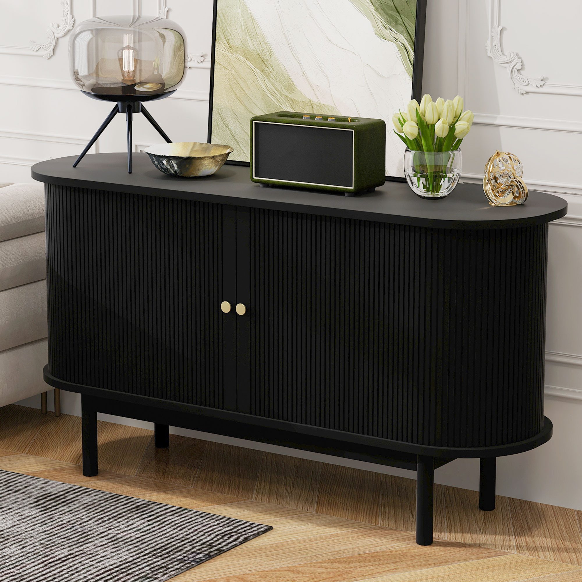 Flieks Sideboard mit Rattan-Schiebetüren (1 St., günstig online kaufen