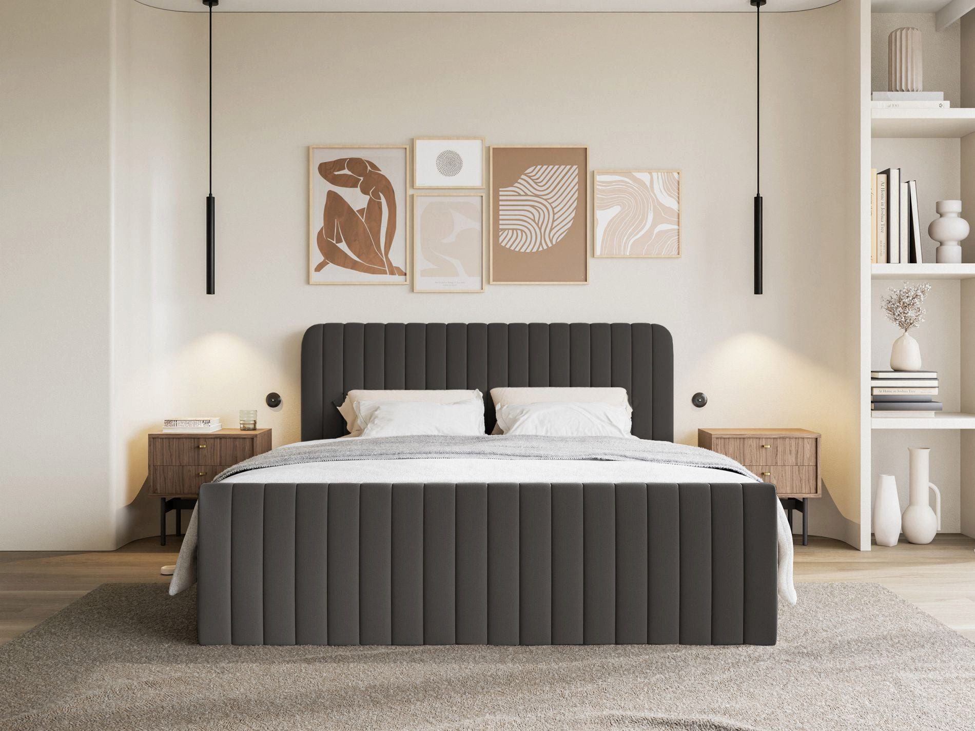 Selsey Boxbett SALIANO, Polsterbett mit Bettkasten, Matratze & Topper, Samt oder Chenille