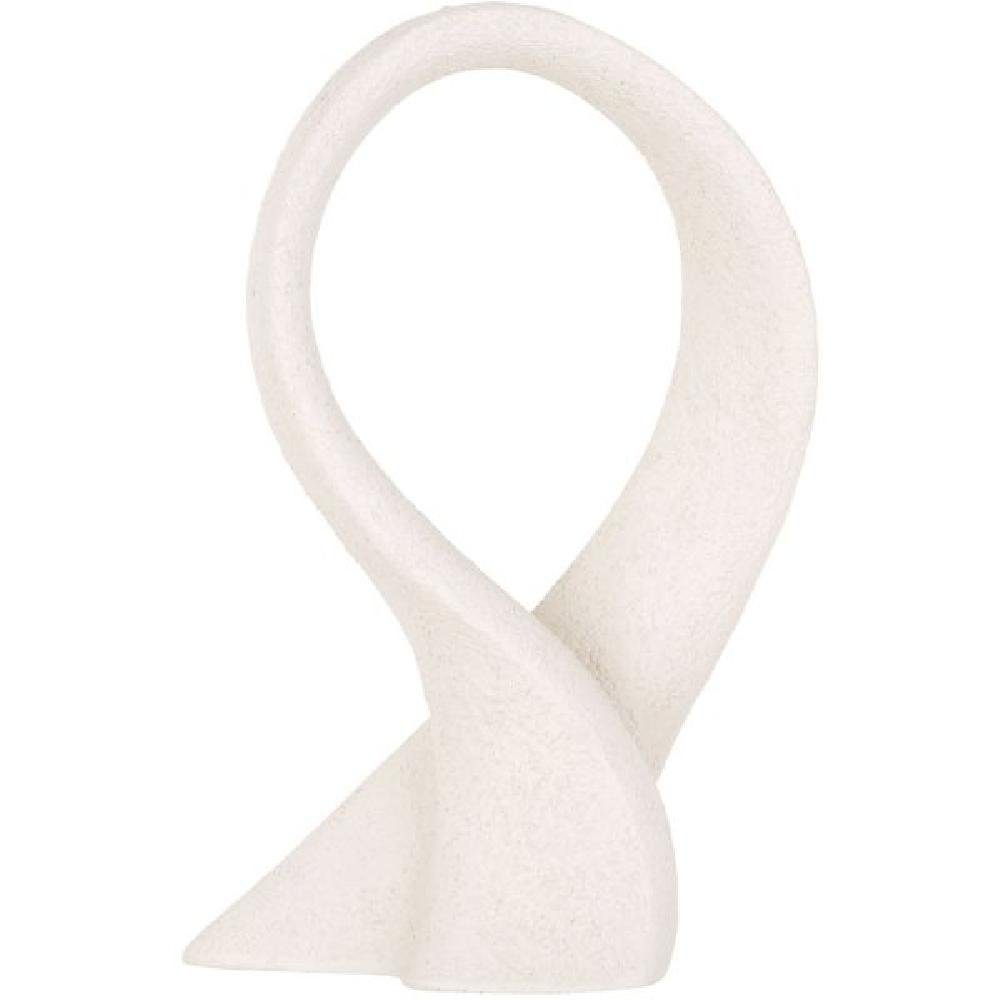 Ivory Present Statue Time Bow Abstract Polyresin (14,5x8,8x25,8cm) Skulptur Art