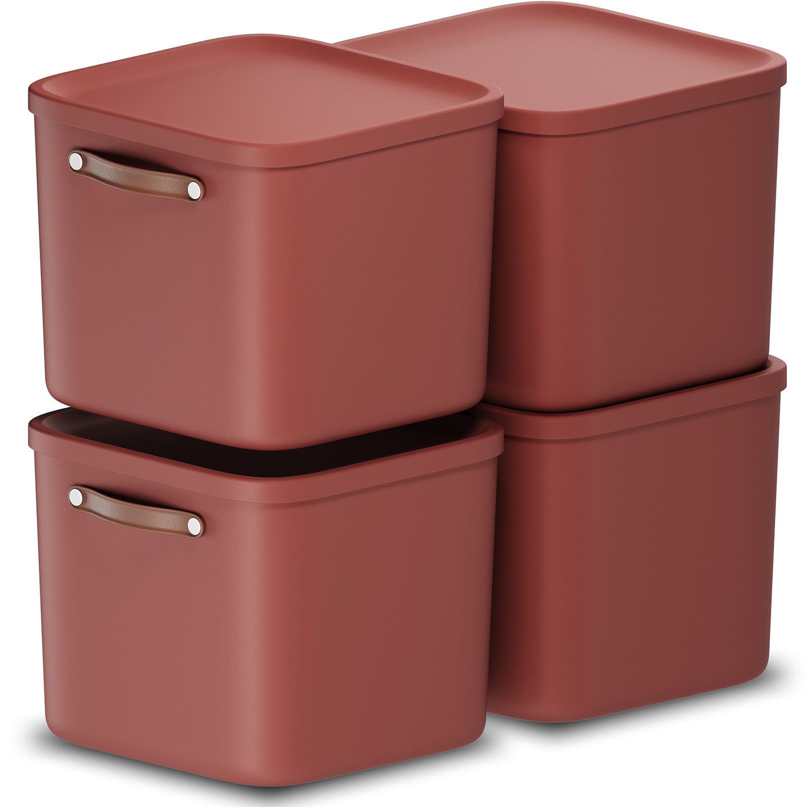 Aufbewahrungsbox 4er-Set Kiste mit Deckel Maloja 40l