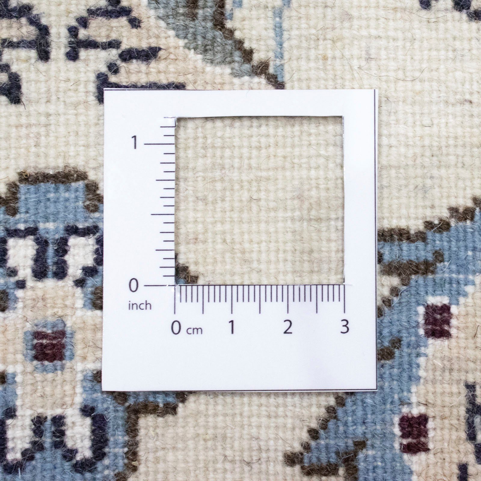rechteckig, 9la handgeknüpft Wollteppich Nain beige, Teppich morgenland, Höhe: 7 mm