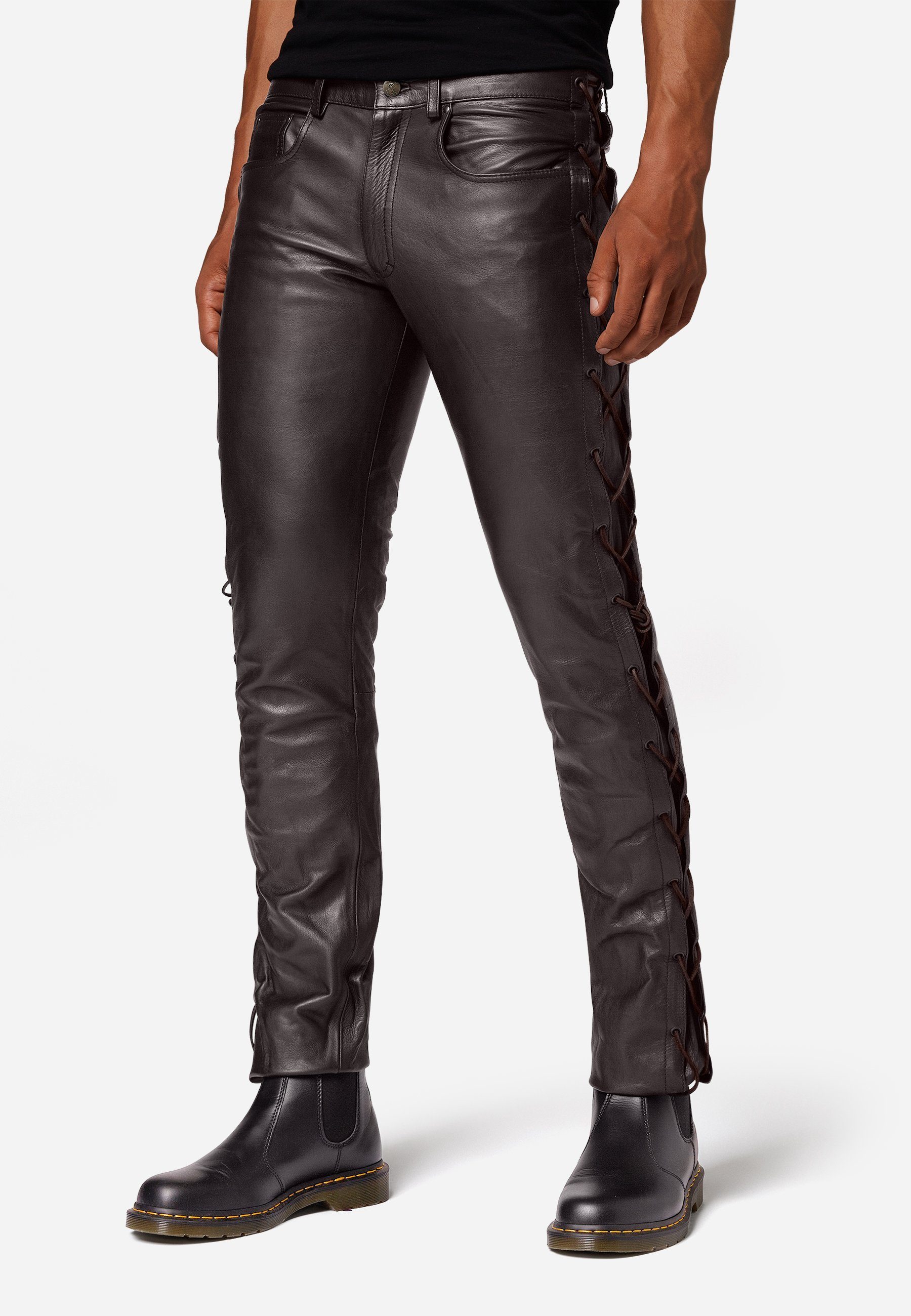 Lederhose Cow Waxy (geschnürt)