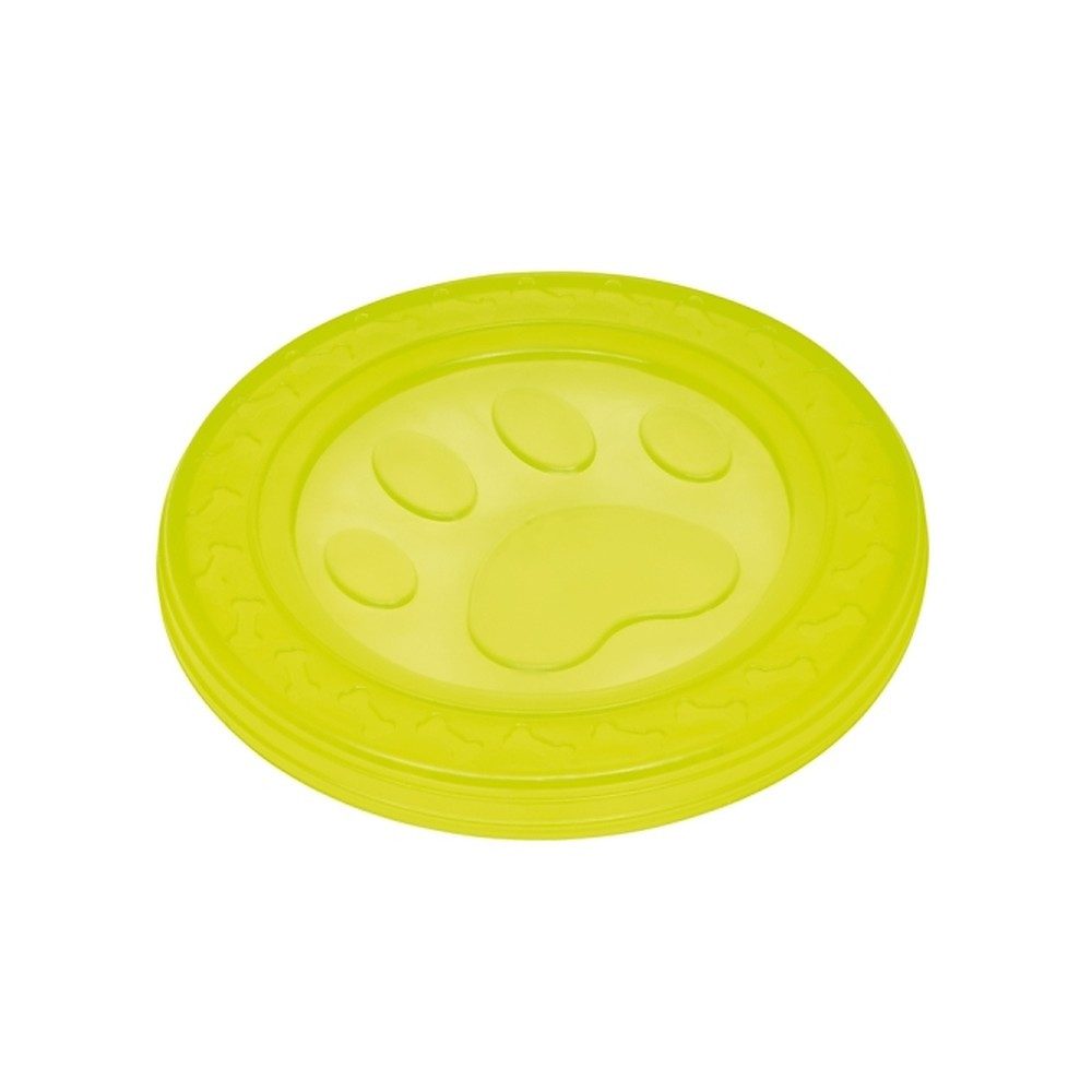 Nobby Wurfscheibe Apportierscheibe Hundespielzeug Schwimmspielzeug (Spar-Set, 1-St., Ø 22 cm schwimmfähig), schwimmfähig, flexibel, robust, Pfotenmotiv