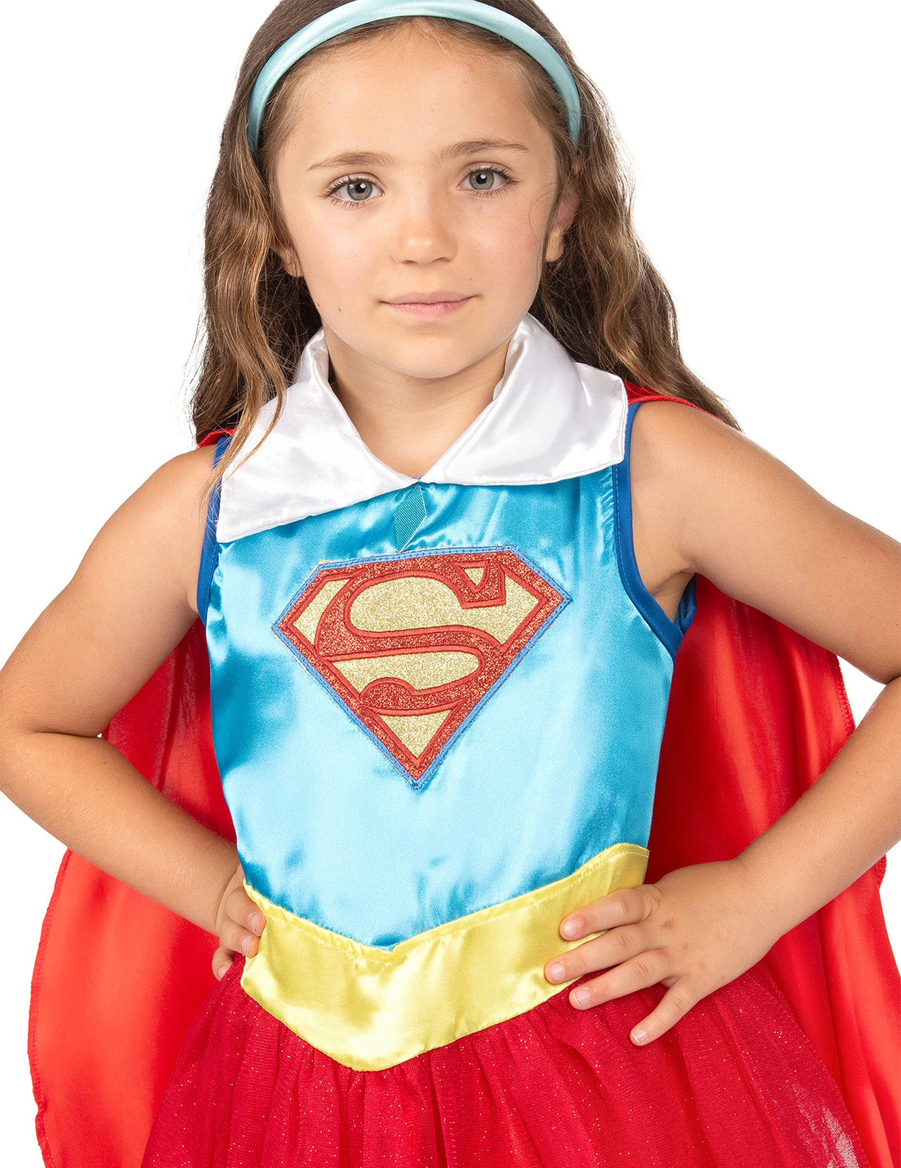 Rubie´s Kostüm Supergirl-Mädchenkostüm DC Super Hero Girls blau-rot-gelb
