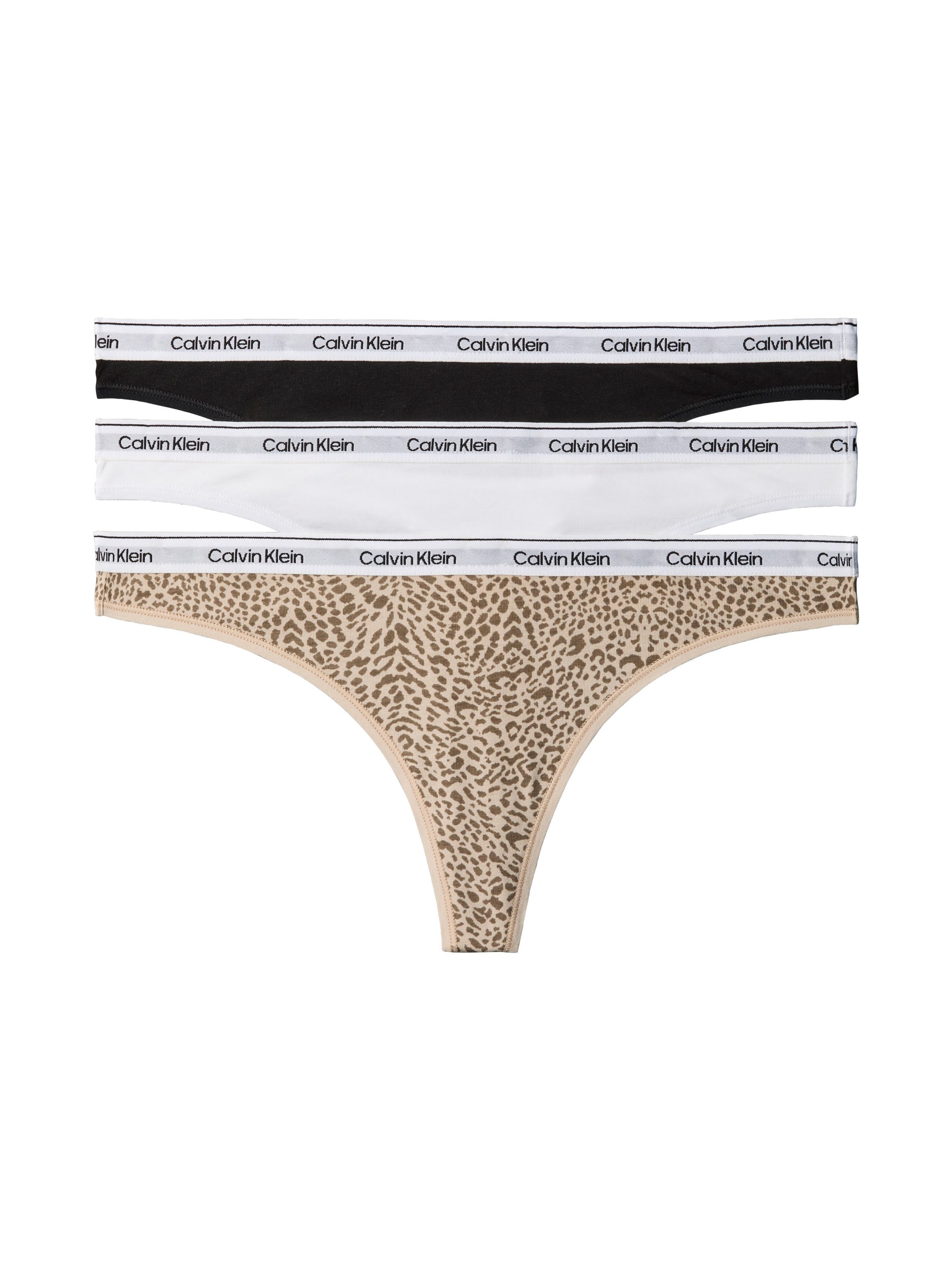 Calvin Klein Underwear Tanga THONG 3PK (Packung, 3er-Pack) Körpernahe Passform mit elastischem Bund