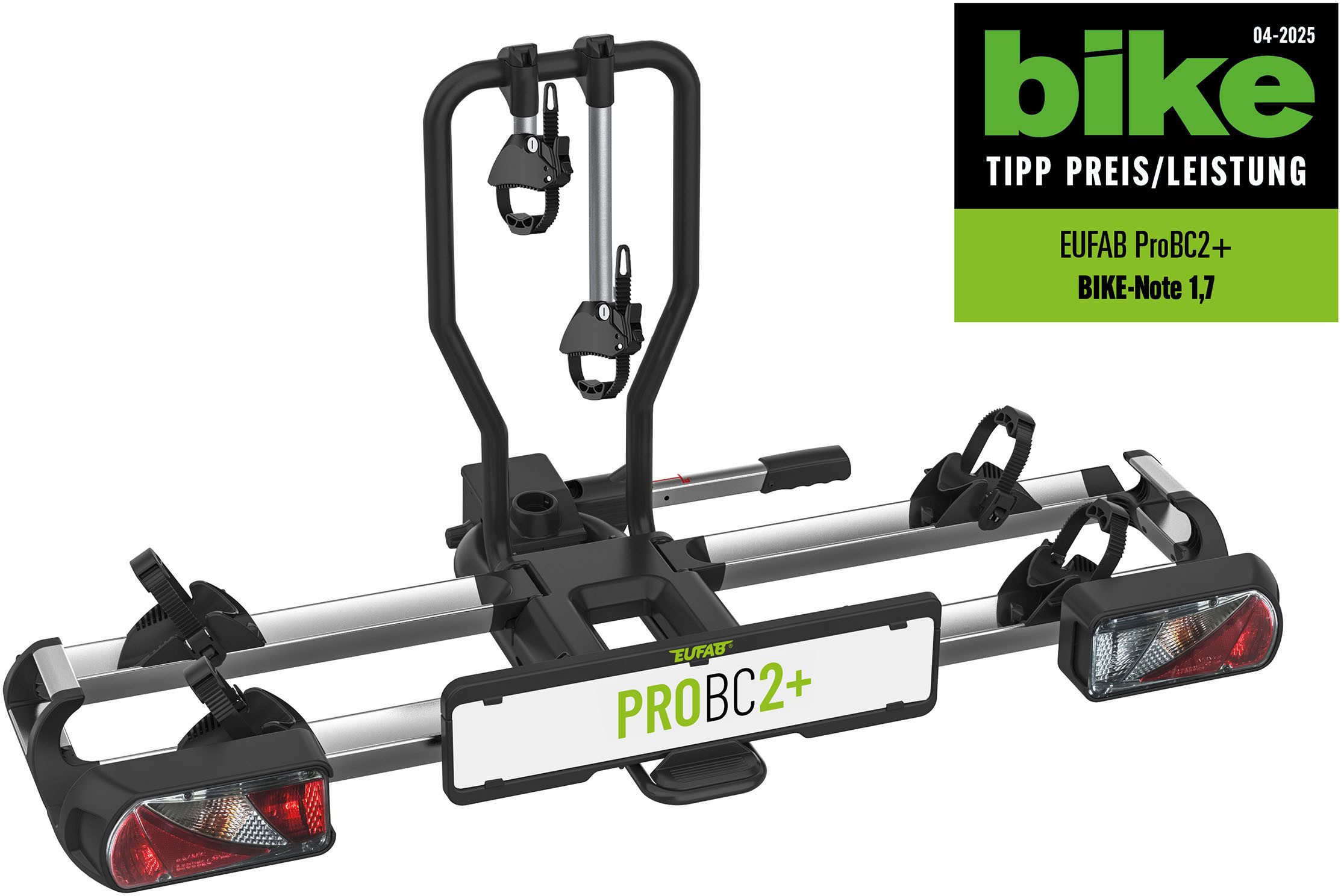 EUFAB Kupplungsfahrradträger EUFAB 11601 Fahrradträger ProBC2+, für max. 2 Räder