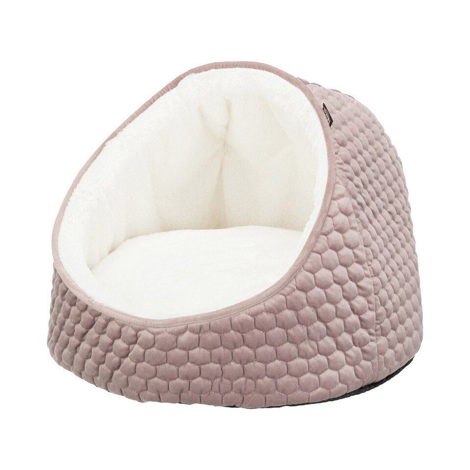 TRIXIE Tierbett Kuschelhöhle Livia weiß/lachs für Katzen