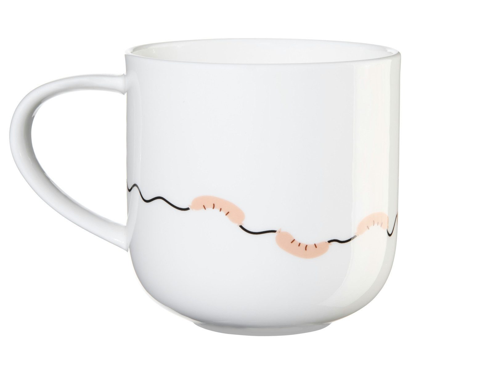 ASA SELECTION Tasse coppa Henkelbecher Sausage Lover 0,4l, Fine Bone China