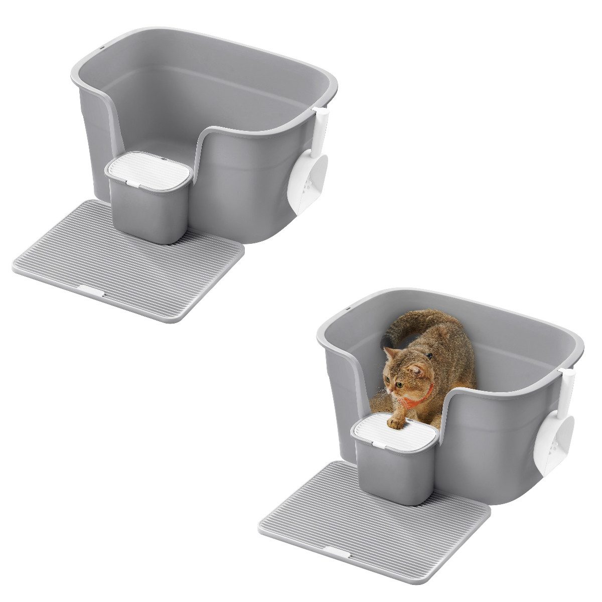 FEANDREA Katzentoilette, für große Katzen, mit hohen Seitenwänden, Schaufel günstig online kaufen