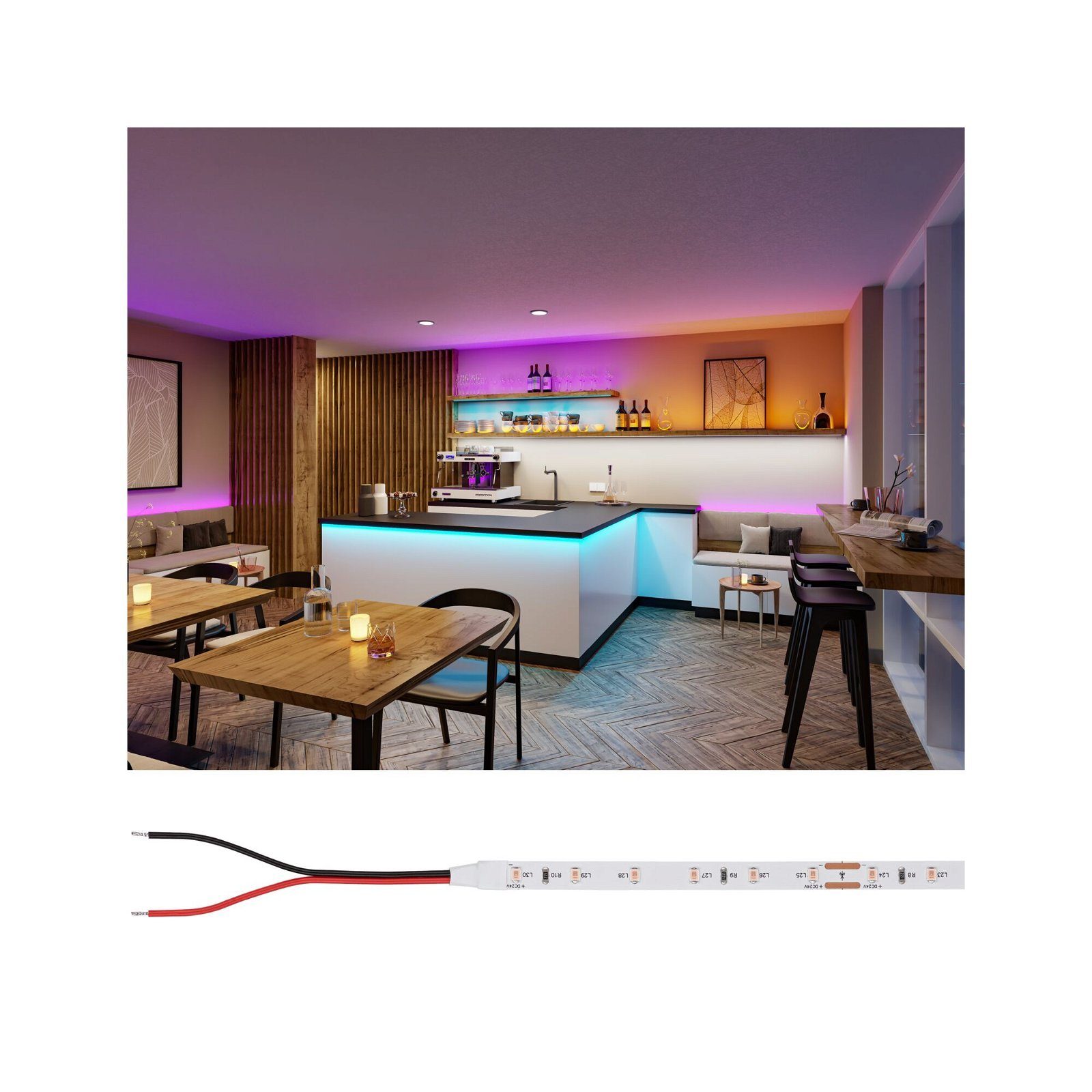 LED-Streifen Pro Strip Silver P25 5m violet IP20 24V DC 20W