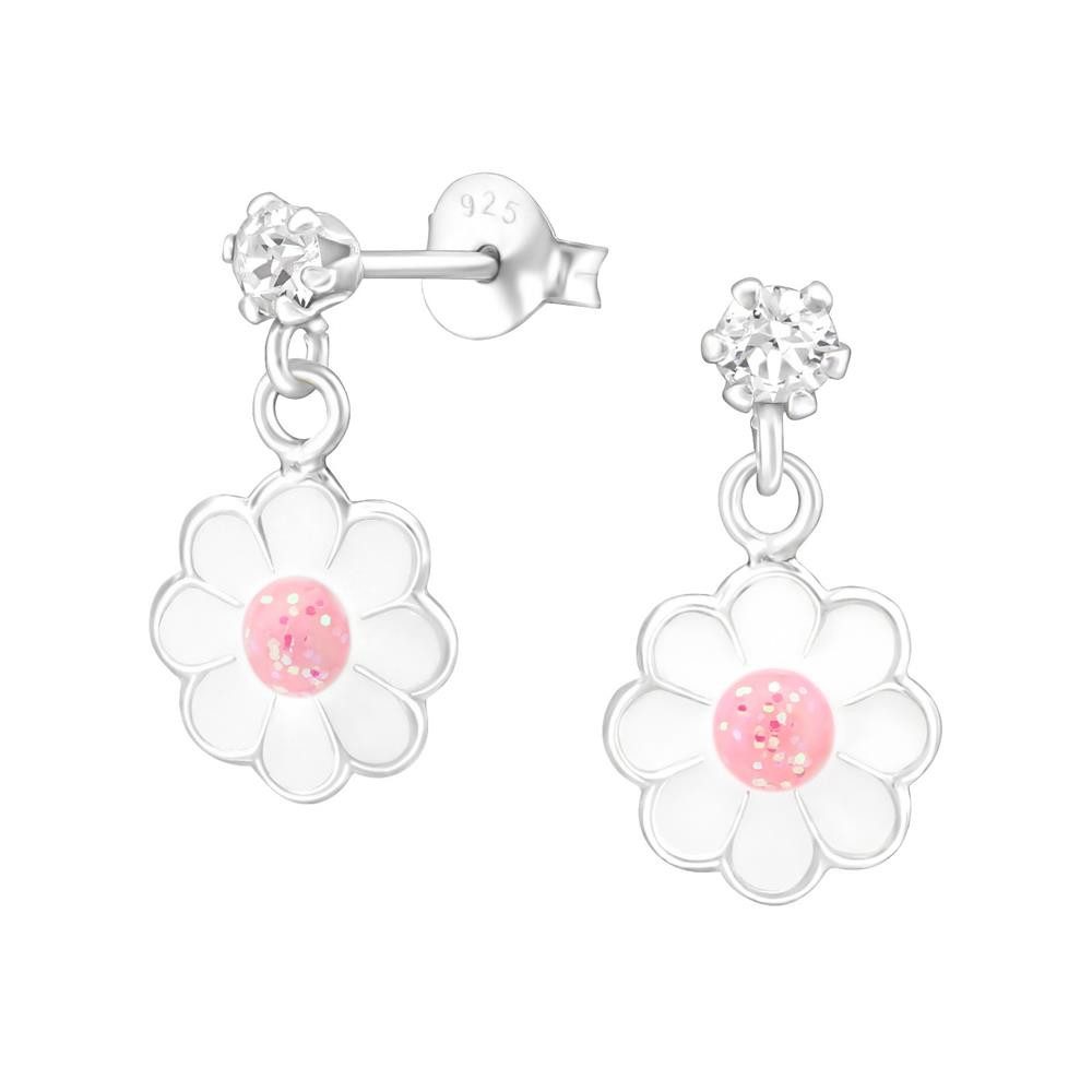 Ohrring-Set Ohrstecker Blümchen-Anhänger aus 925 Silber Kinder
