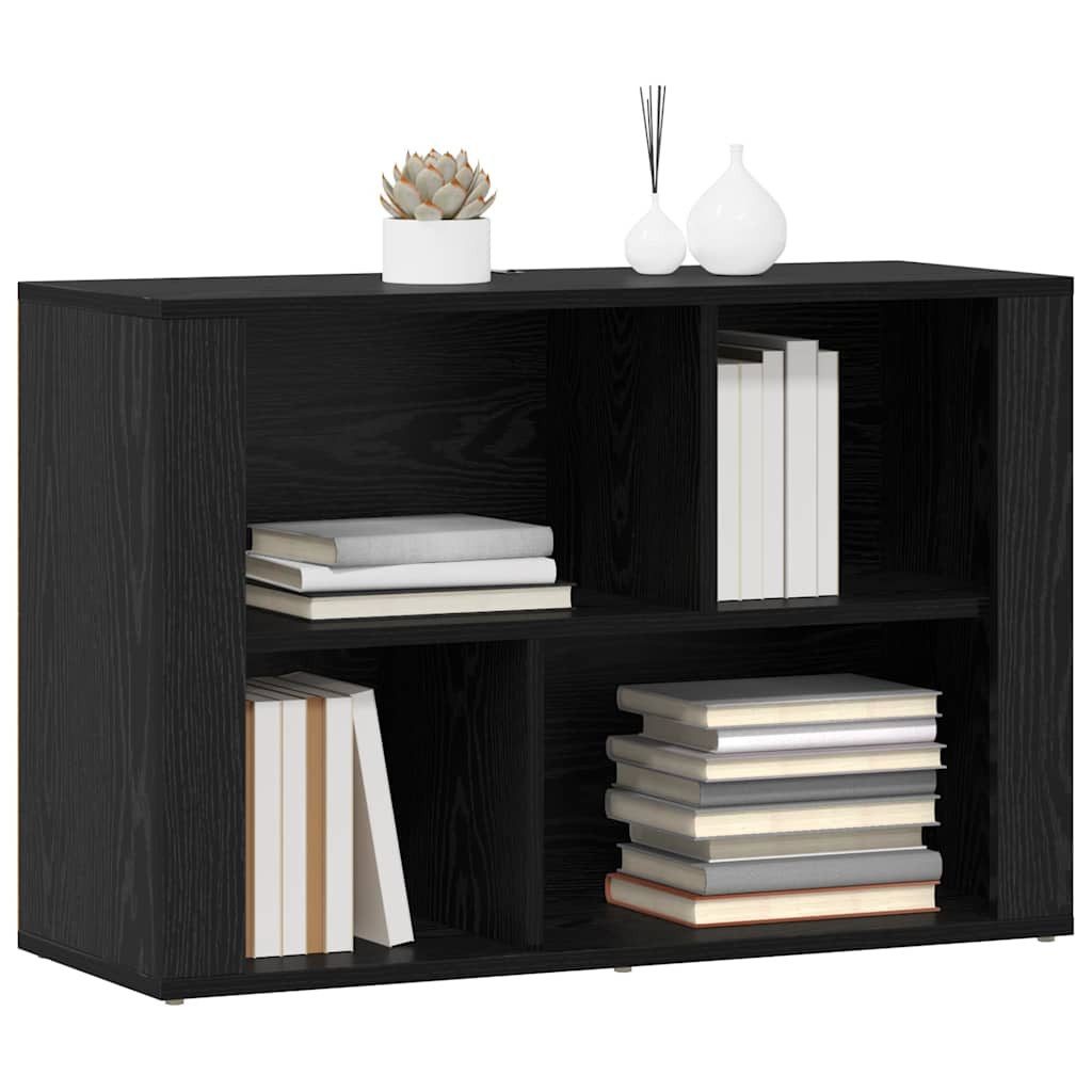 vidaXL Sideboard Sideboard Schwarz Eichen-Optik 80 x 30 x 53 cm Holzwerkstoff (1 St)
