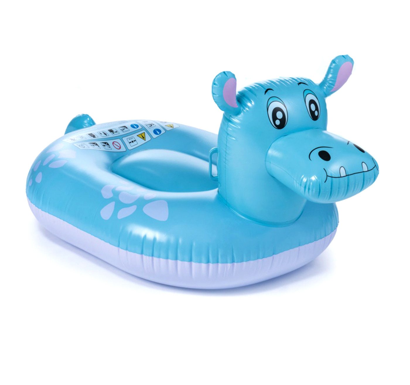 heimtexland Luftmatratze Wassertier aufblasbar Pool Strand XL Schwimmtier, (Typ889, 1-St., Typ889), Wasserspielzeug I Nilpferd I 155x88x72 cm I 2 Luftkammern