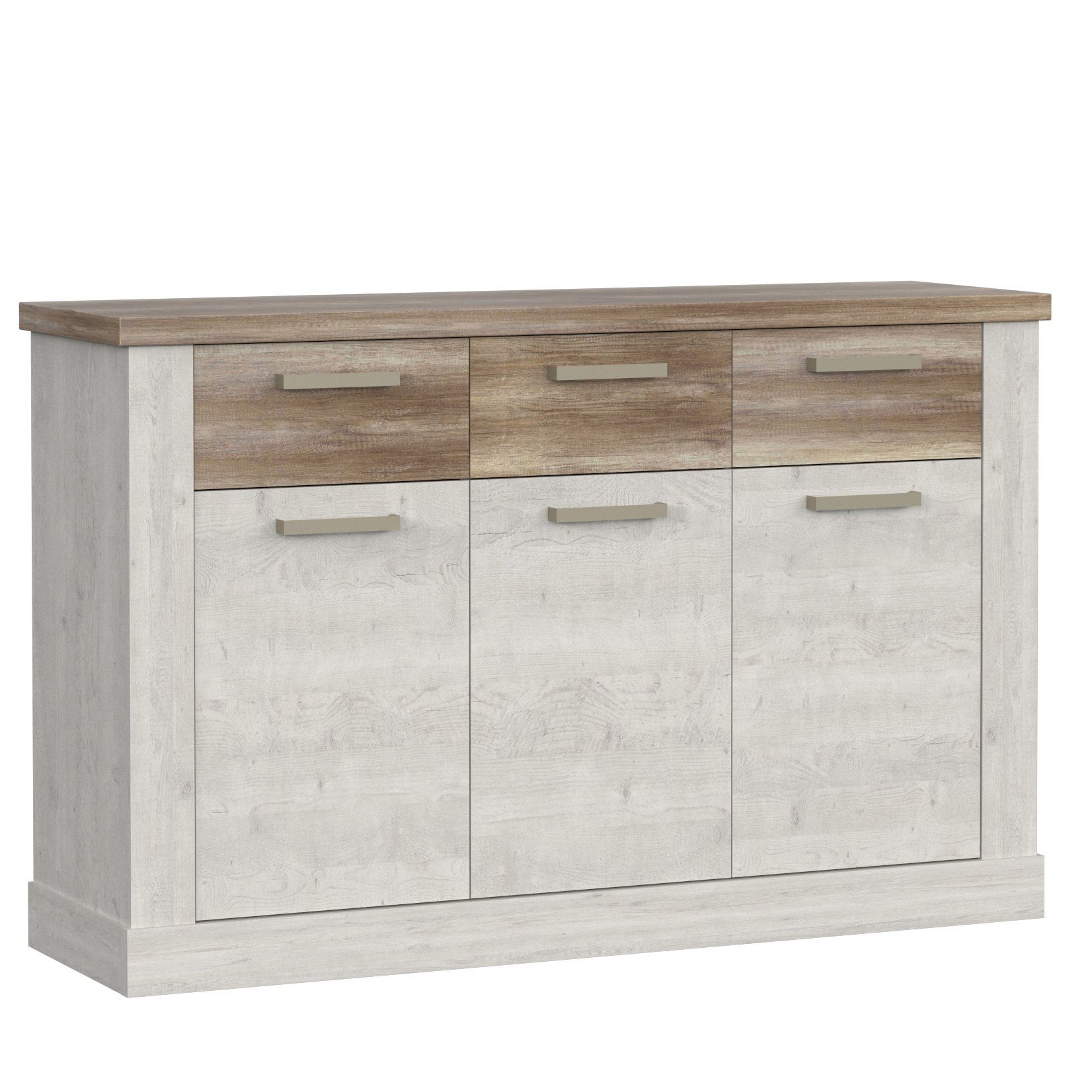 Newroom Sideboard Coby, Sideboard Pinie Weiß Modern Kommode Highboard Wohnzimmer