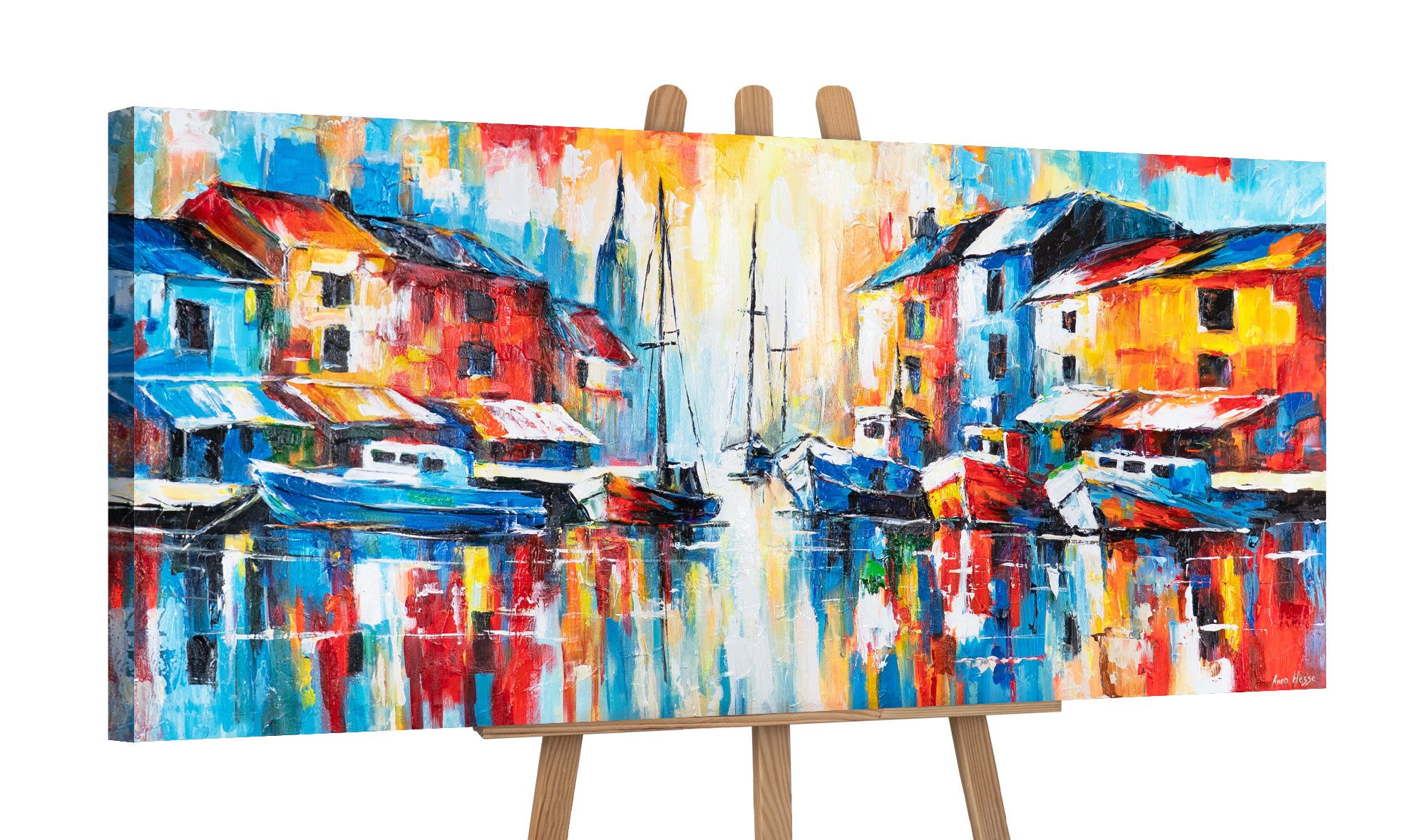 YS-Art Gemälde Wandbild, Schöne Stadt, Wolkenkratzer, Big Apple, Paris, Romantisch