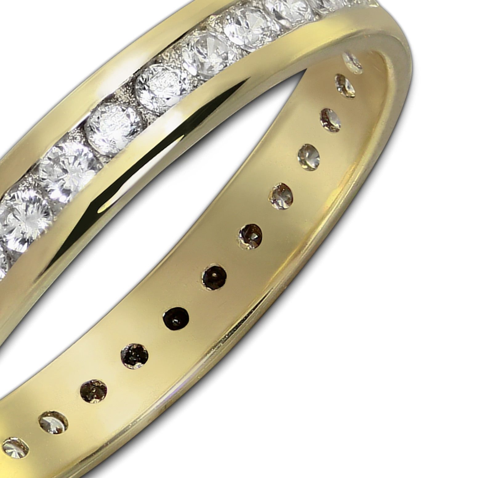 GoldDream Goldring GoldDream Gold Ring Gr.56 weiß (Fingerring), Damen Ring Zirkonia aus 333 Gelbgold - 8 Karat, Farbe: gold, weiß