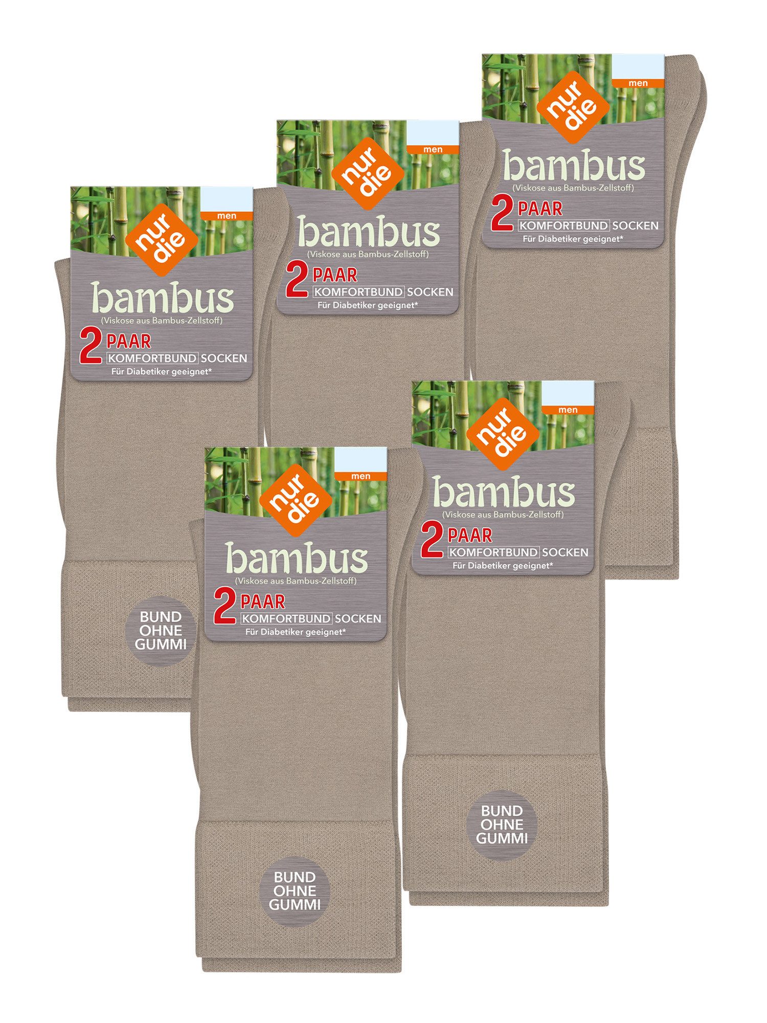 Nur Die Freizeitsocken Komfortbund Socken Viskose (10-Paar) Männer Multipac günstig online kaufen