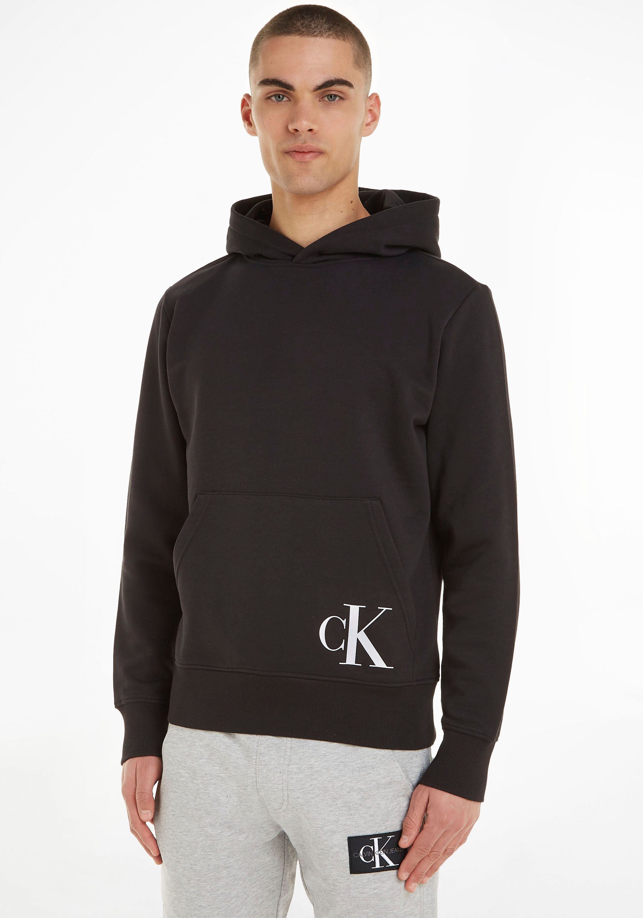 Calvin Klein Jeans Klein mit Logodruck Black Ck Calvin Kapuzensweatshirt