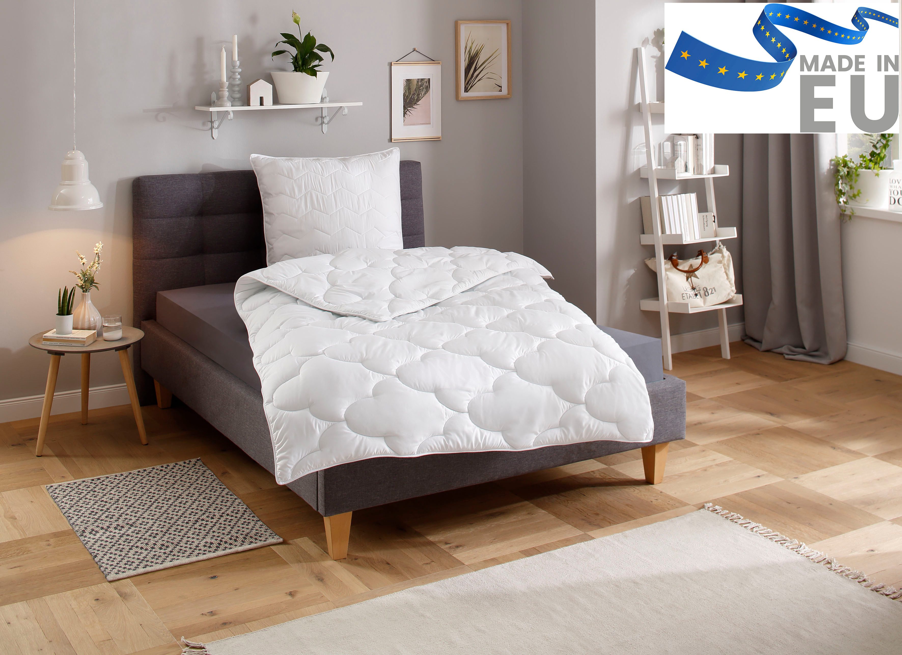 OTTO home Microfaserbettdecke Mondschein, Bettdecke 135x200 cm, 155x220 cm, 200x200 cm, Füllung: Polyester, Bezug: Polyester oder antibakteriellen Microfaser, Bettdecken, Sommer, Winter, allergiker geeignet (Hausstauballergiker)